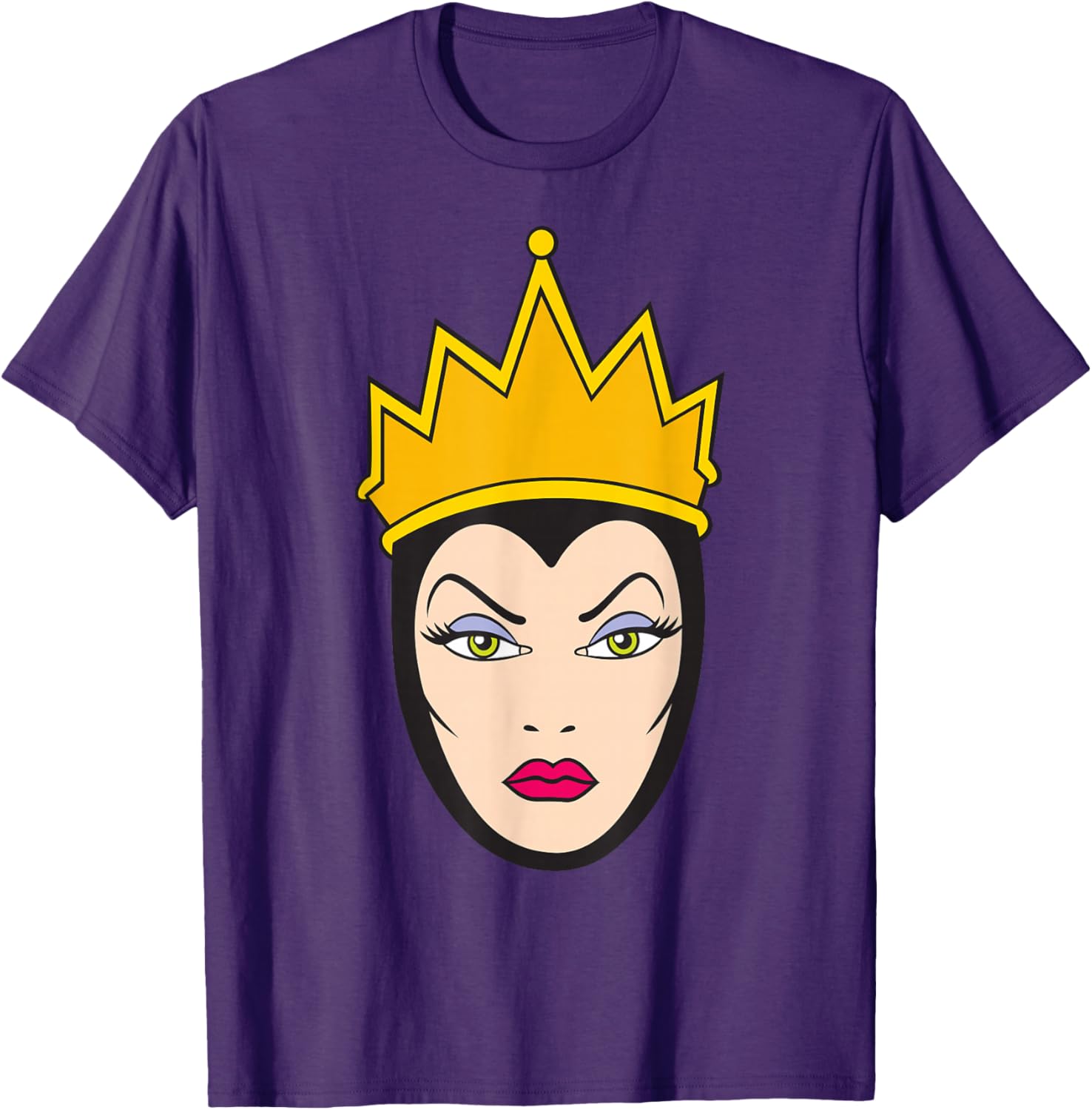 Disney Villains Evil Queen Big Face T-Shirt for Snow White Fans - 18