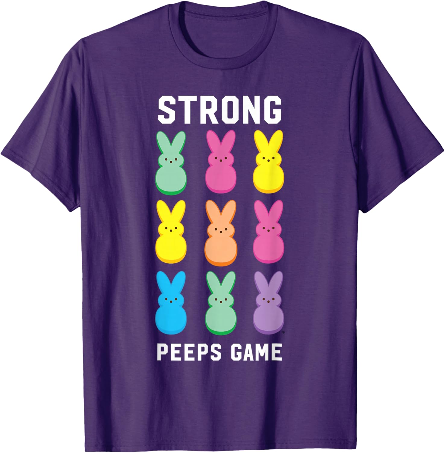 Strong Peeps Game Classic Bunnies T-Shirt for Easter Celebration Fun - 14