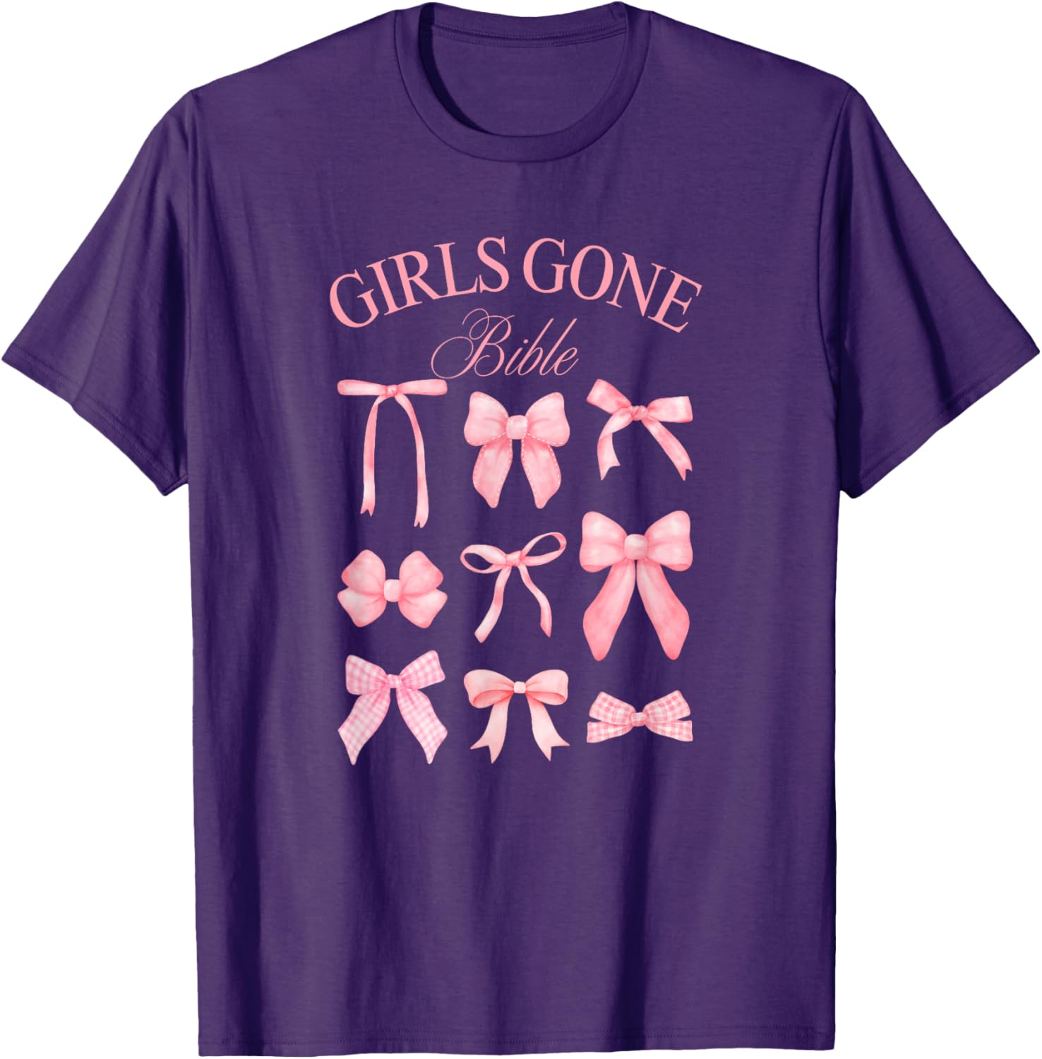 Girls Gone Bible Coquette Bows T-Shirt for Women and Girls Fashion - 12