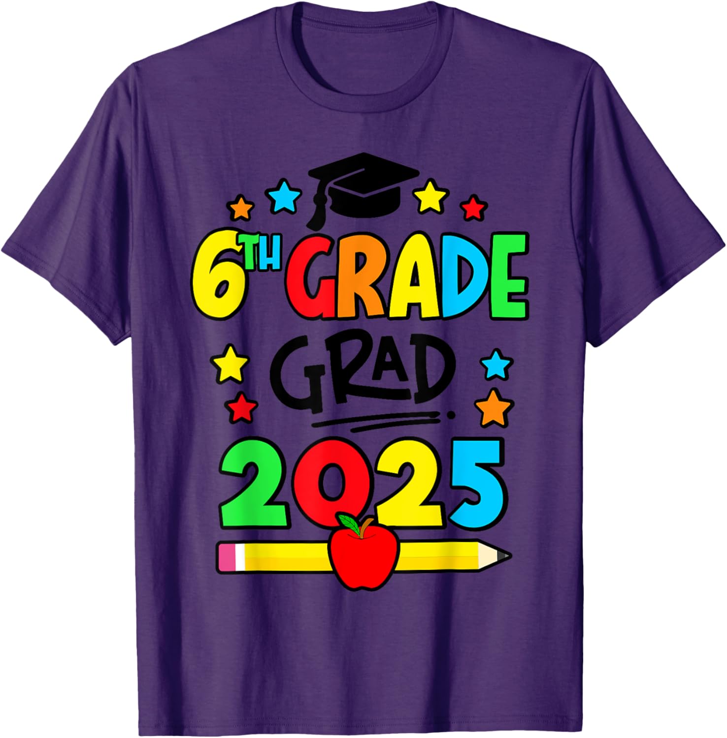 Sixth Grade Graduation T-Shirt 2025 Perfect for Elementary School Celebrations - 6