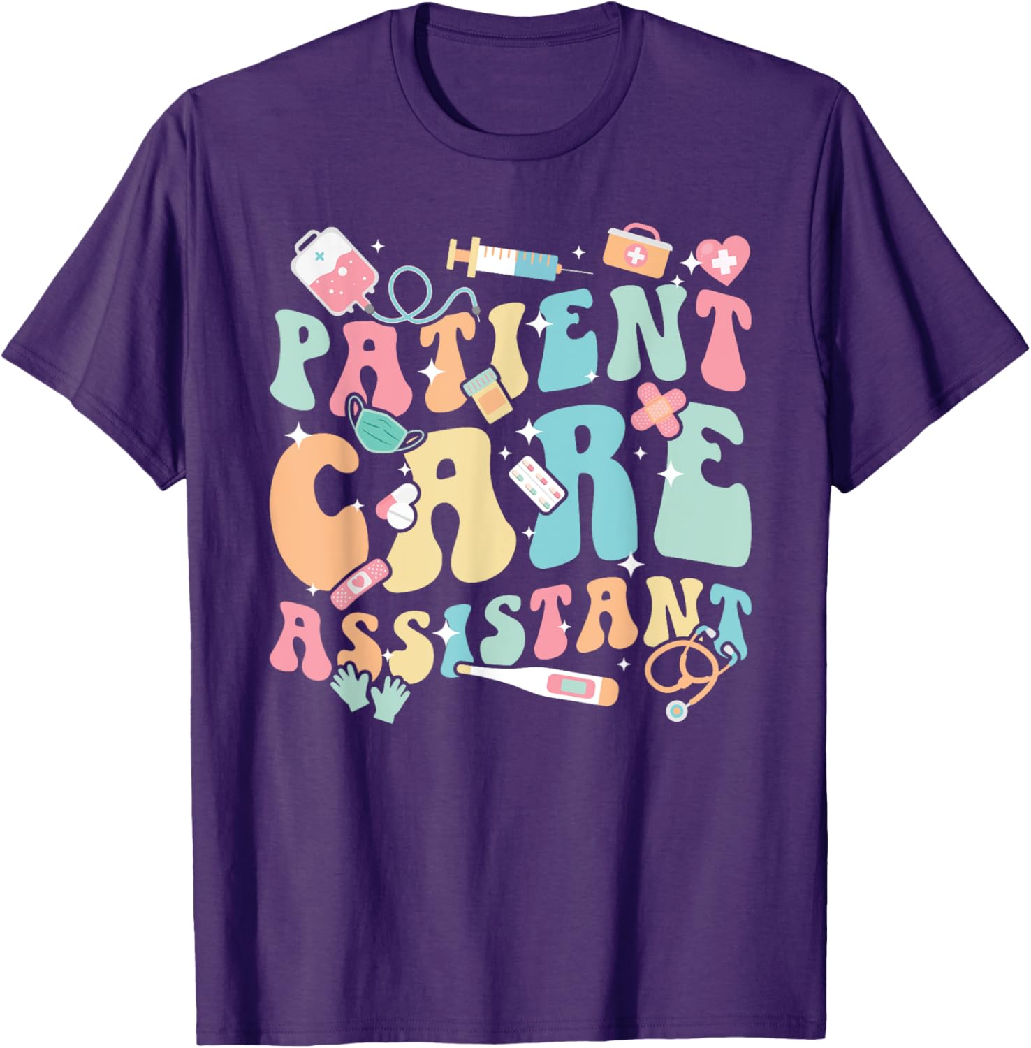 Groovy PCA Appreciation T-Shirt for Patient Care Assistants and Nurses - 7