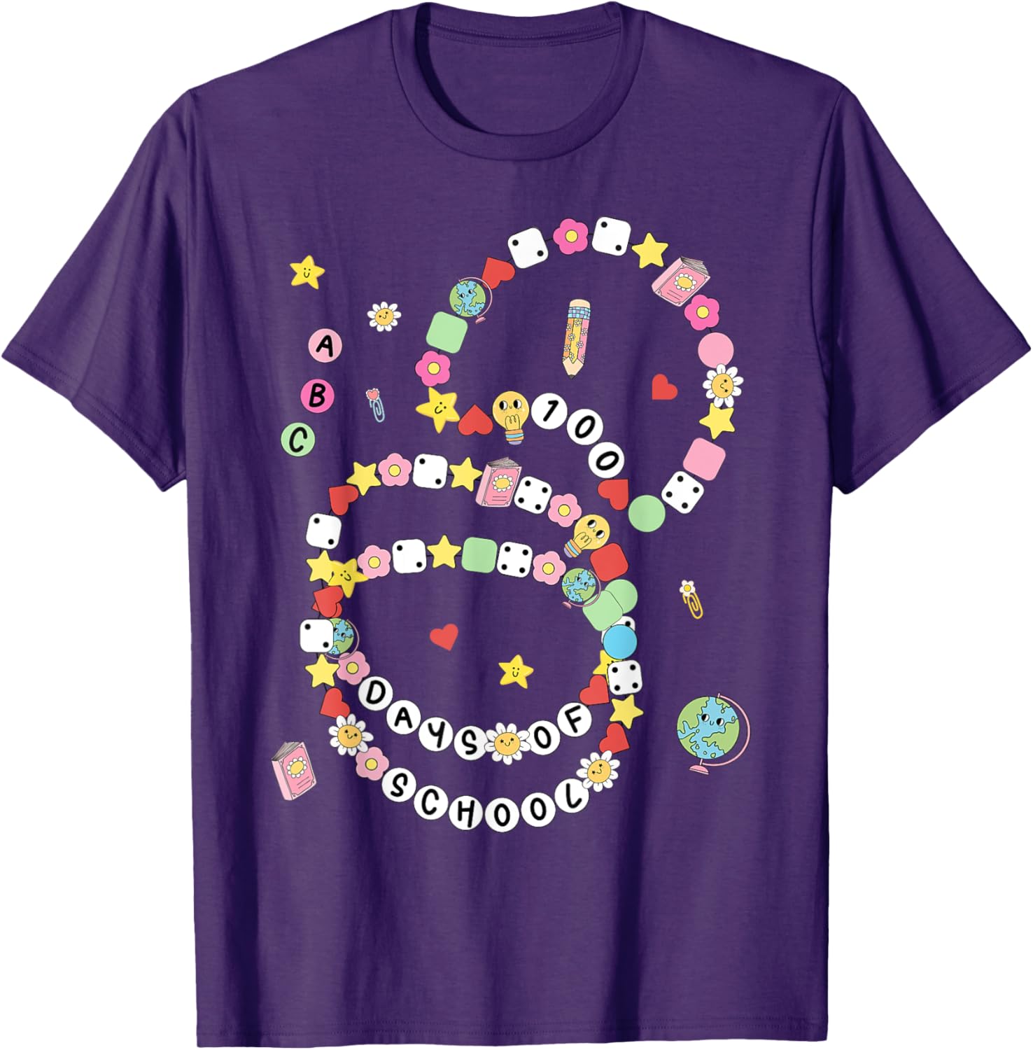 100 Days of School Bracelet and T-Shirt for Kids - Fun 100th Day Celebration - 6