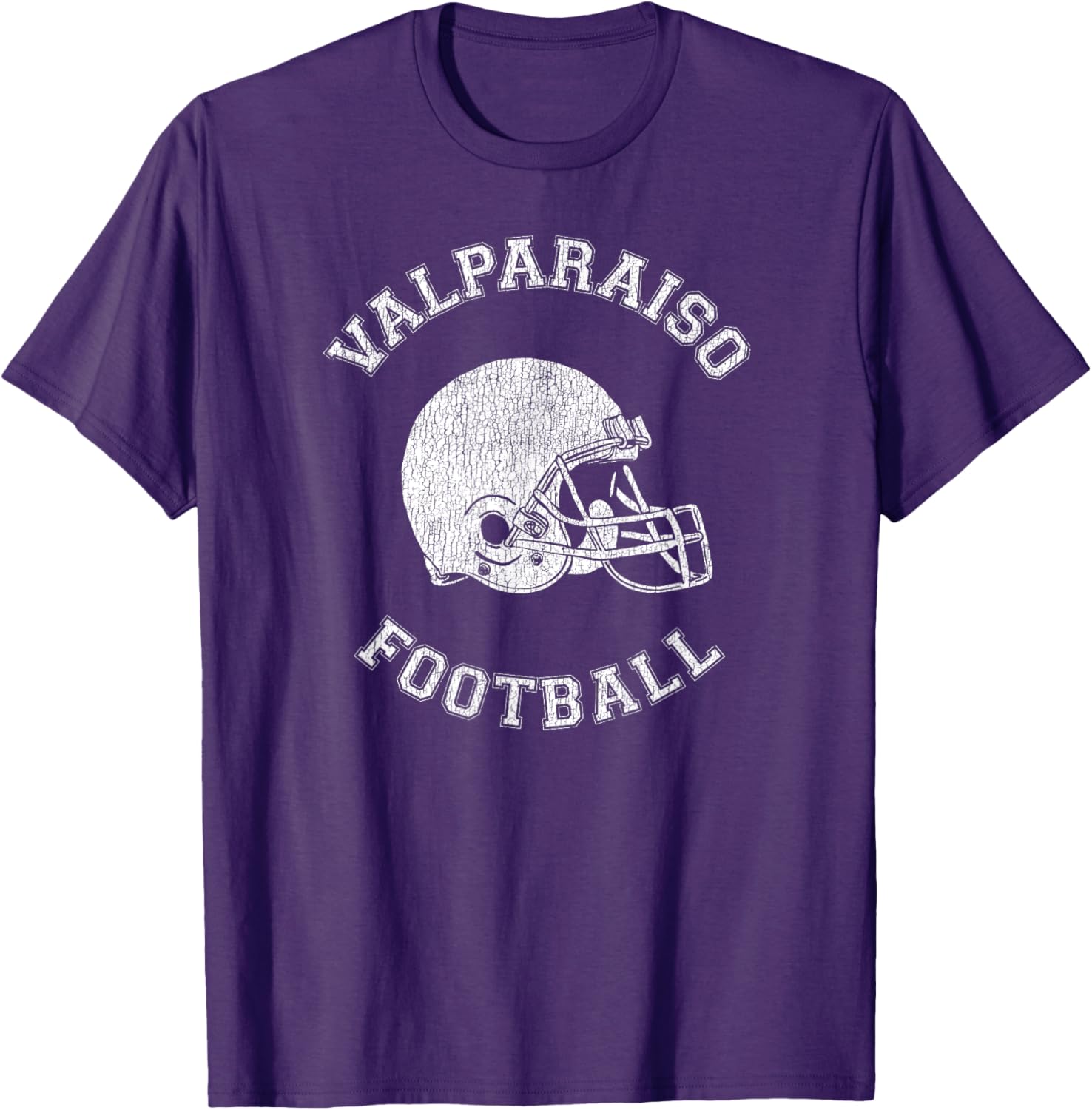 Valparaiso Retro 1980s Distressed Football T-Shirt for Vintage Style Lovers - 17