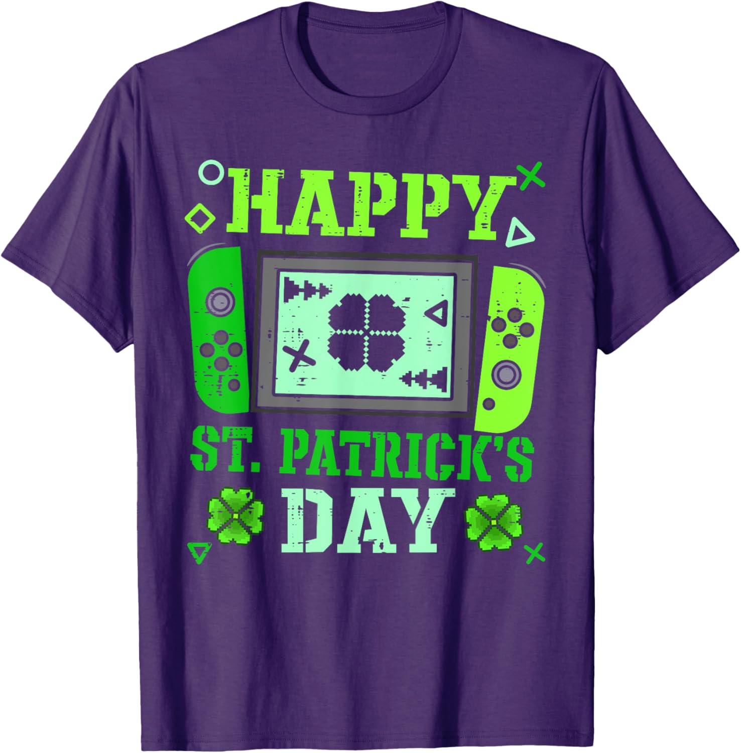 Happy St Patrick's Day Lucky Gamer T-Shirt for Boys and Men - 17