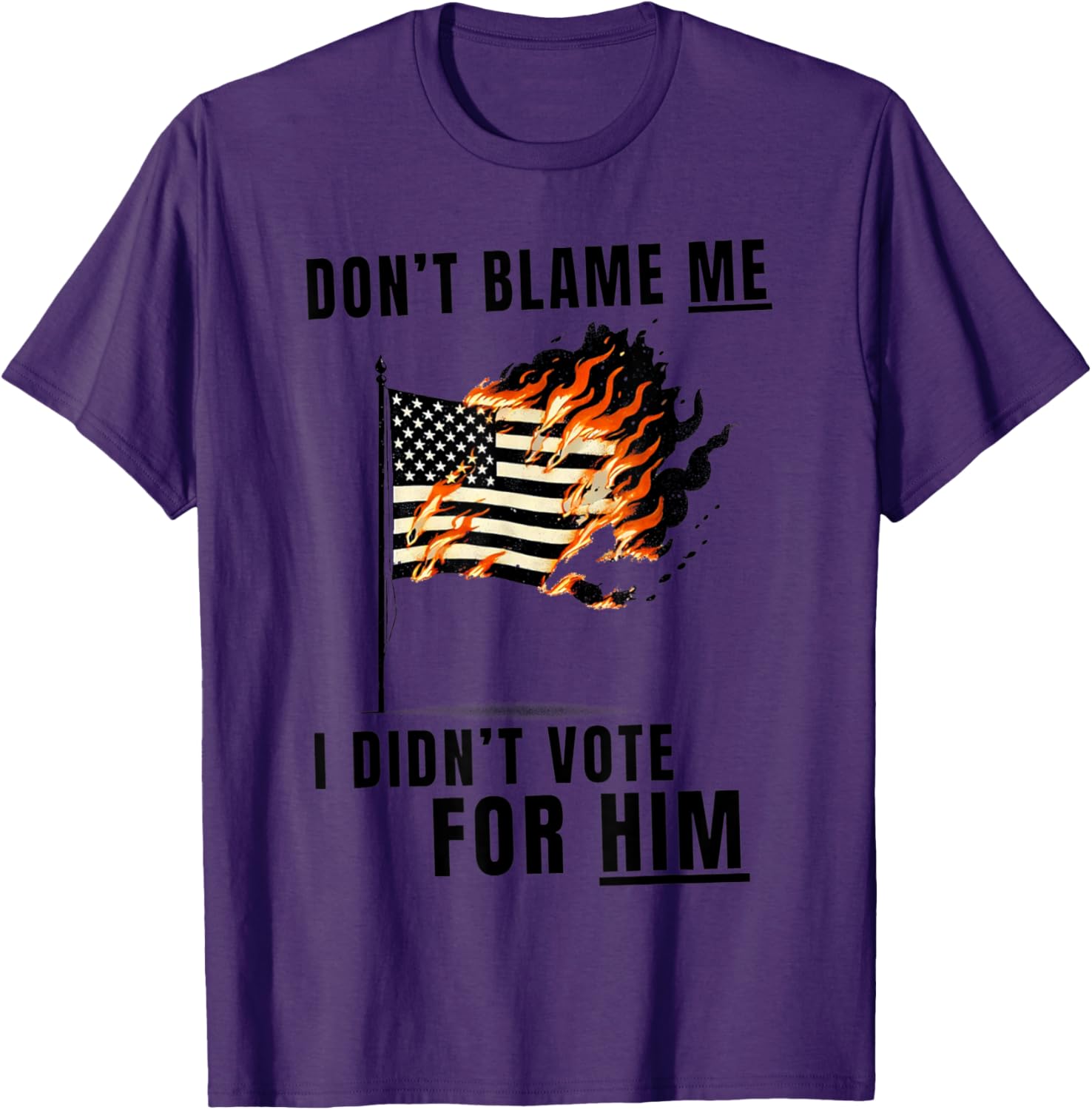 Funny Don't Blame Me I Didn't Vote For Him T-Shirt for Casual Wear - 3