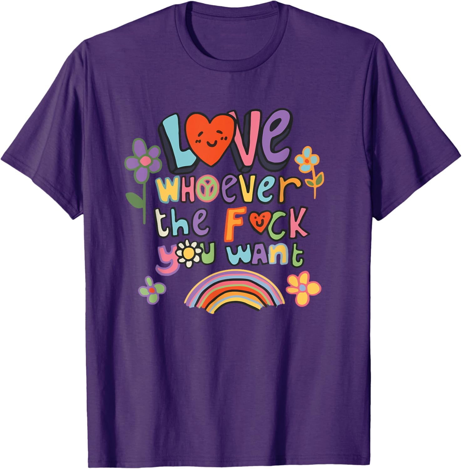 Love Whoever You Want LGBTQ Rainbow Pride Month T-Shirt for All - 14