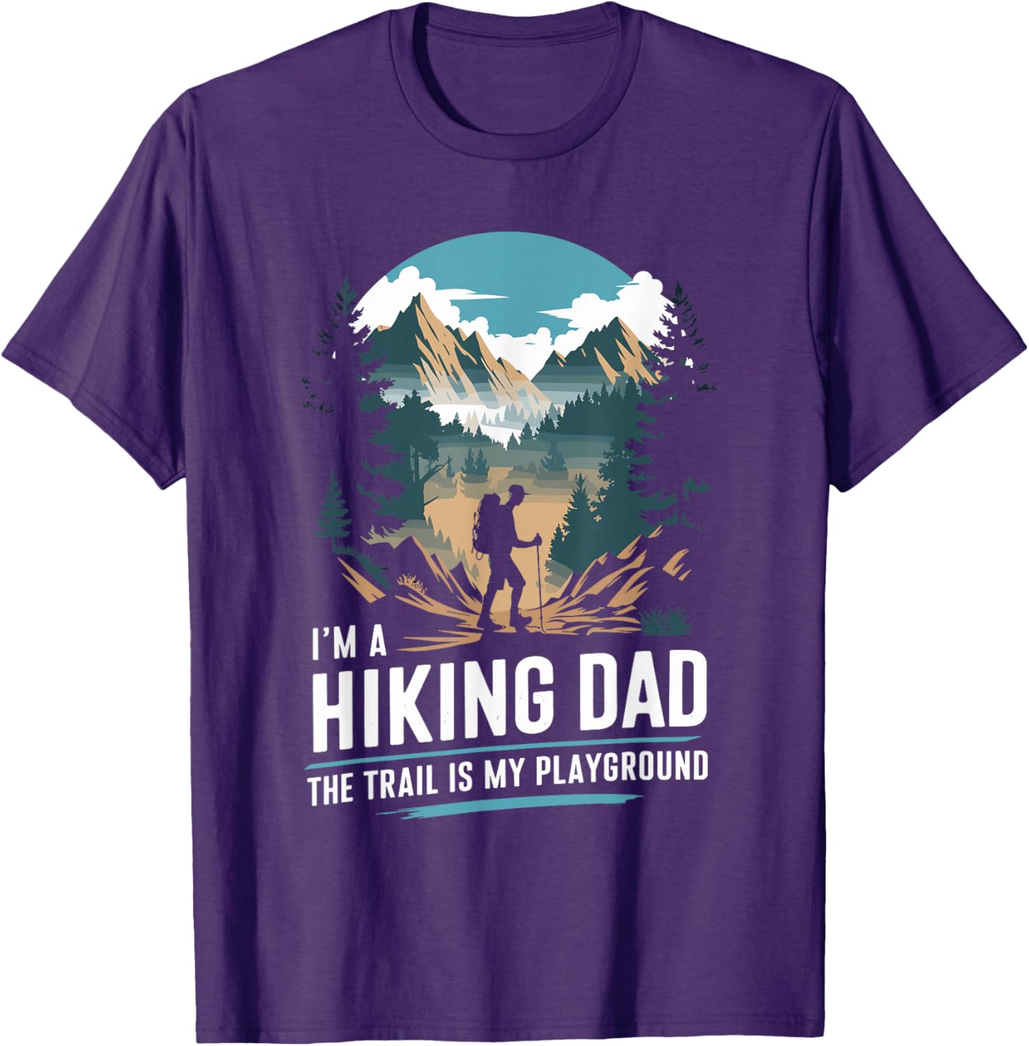 Hiking Dad Trekking T-Shirt for Outdoor Mountain Adventures - 17
