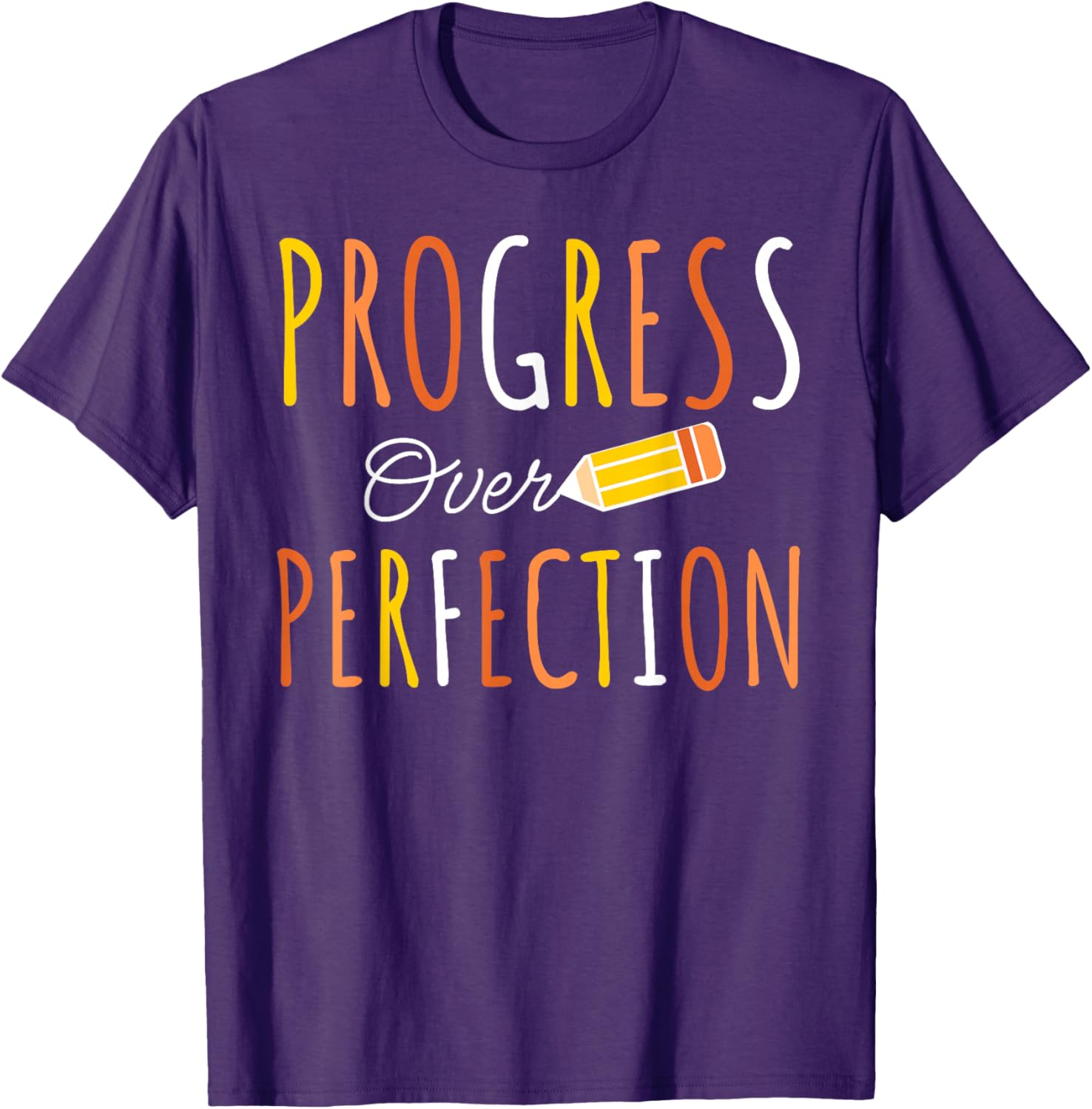 Progress Over Perfection Teacher Back-to-School T-Shirt for Educators - 2