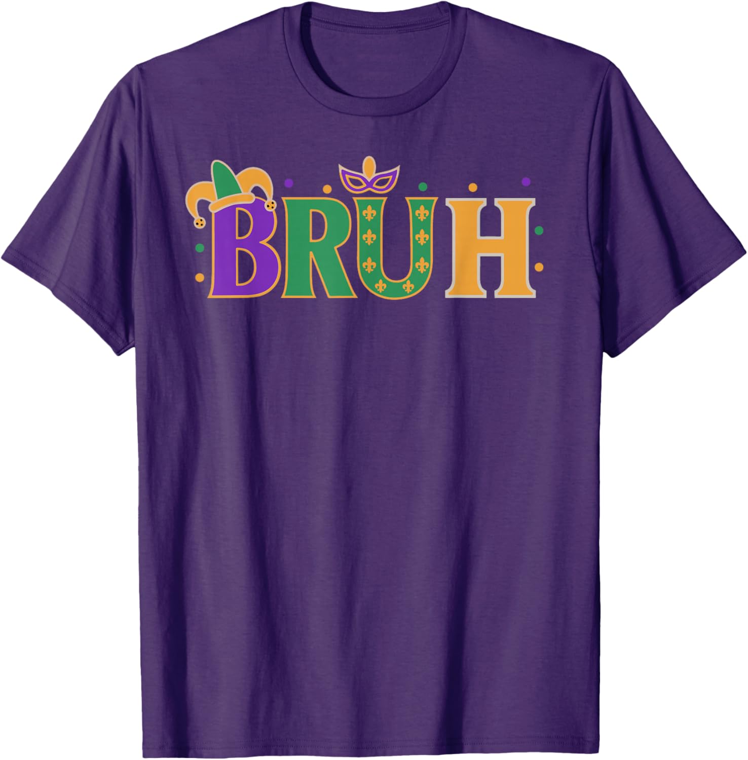 Mardi Gras Bruh Shirt for Boys Teens and Men Fun Festive T-Shirt - 6