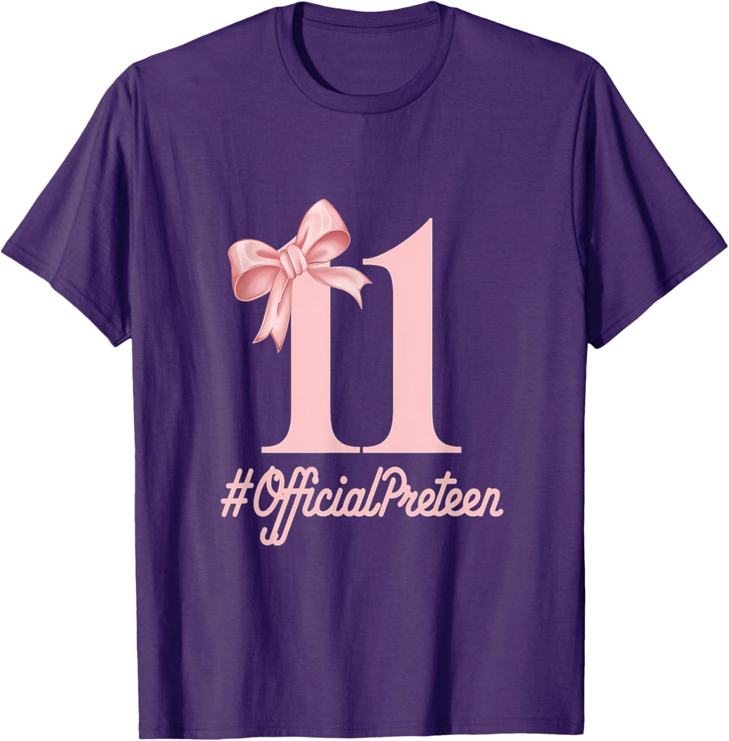 Stylish Pink Coquette Bow T-Shirt for 11 Year Old Birthday Girls - 13