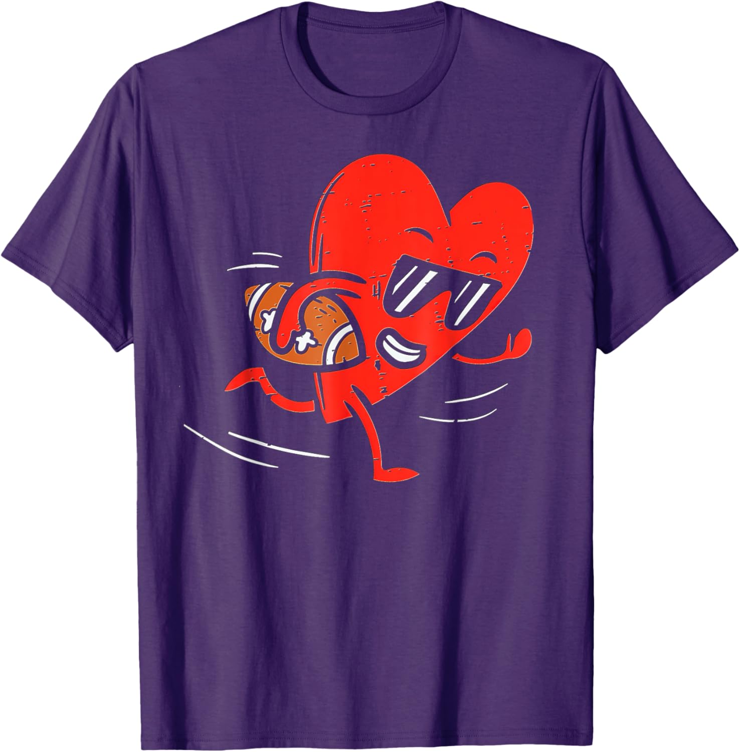 Heart Football Valentines Day T-Shirt for Boys - Perfect Sports Gift - 2