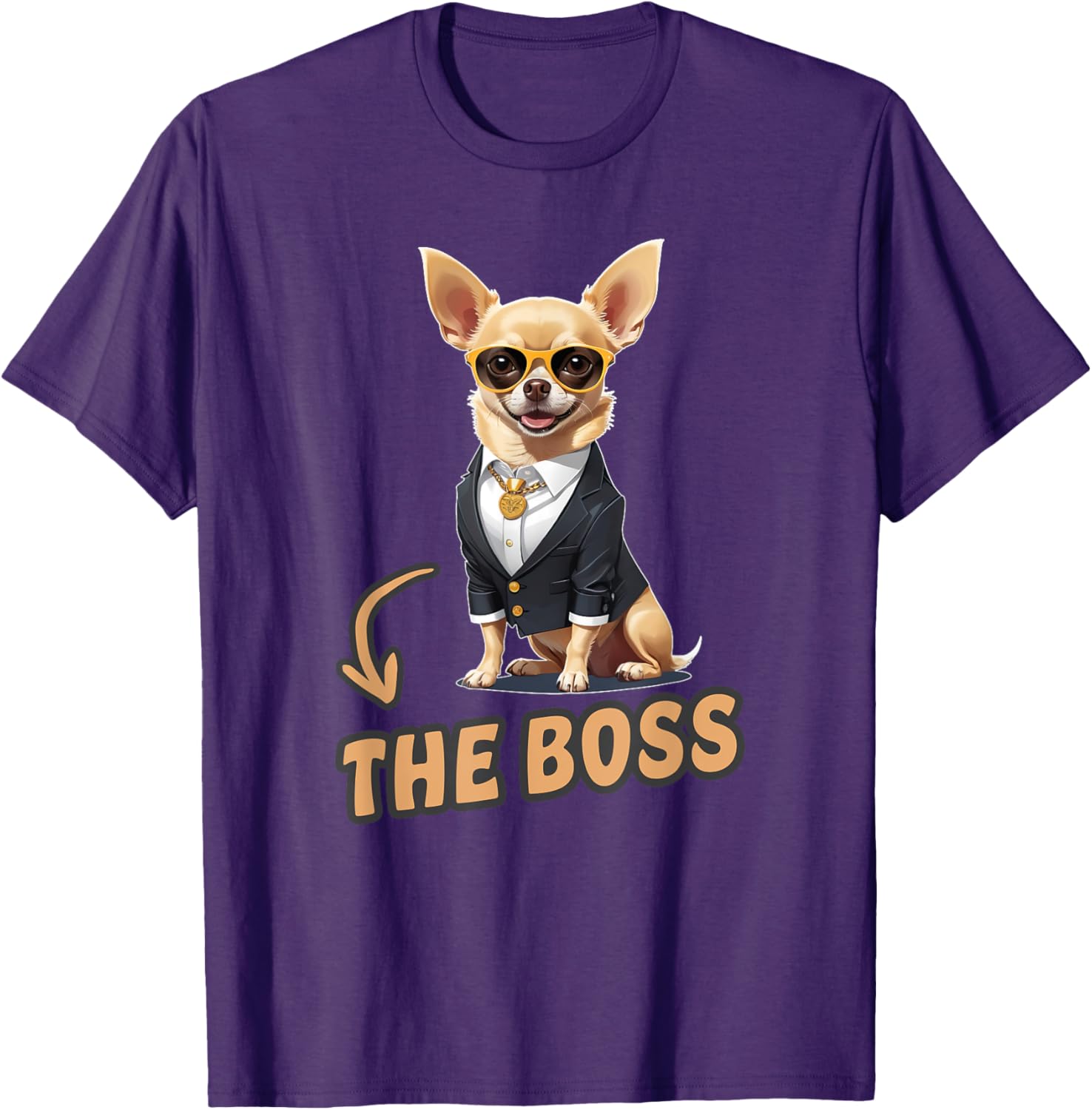 Funny Chihuahua The Boss T-Shirt for Dog Lovers and Owners - 16