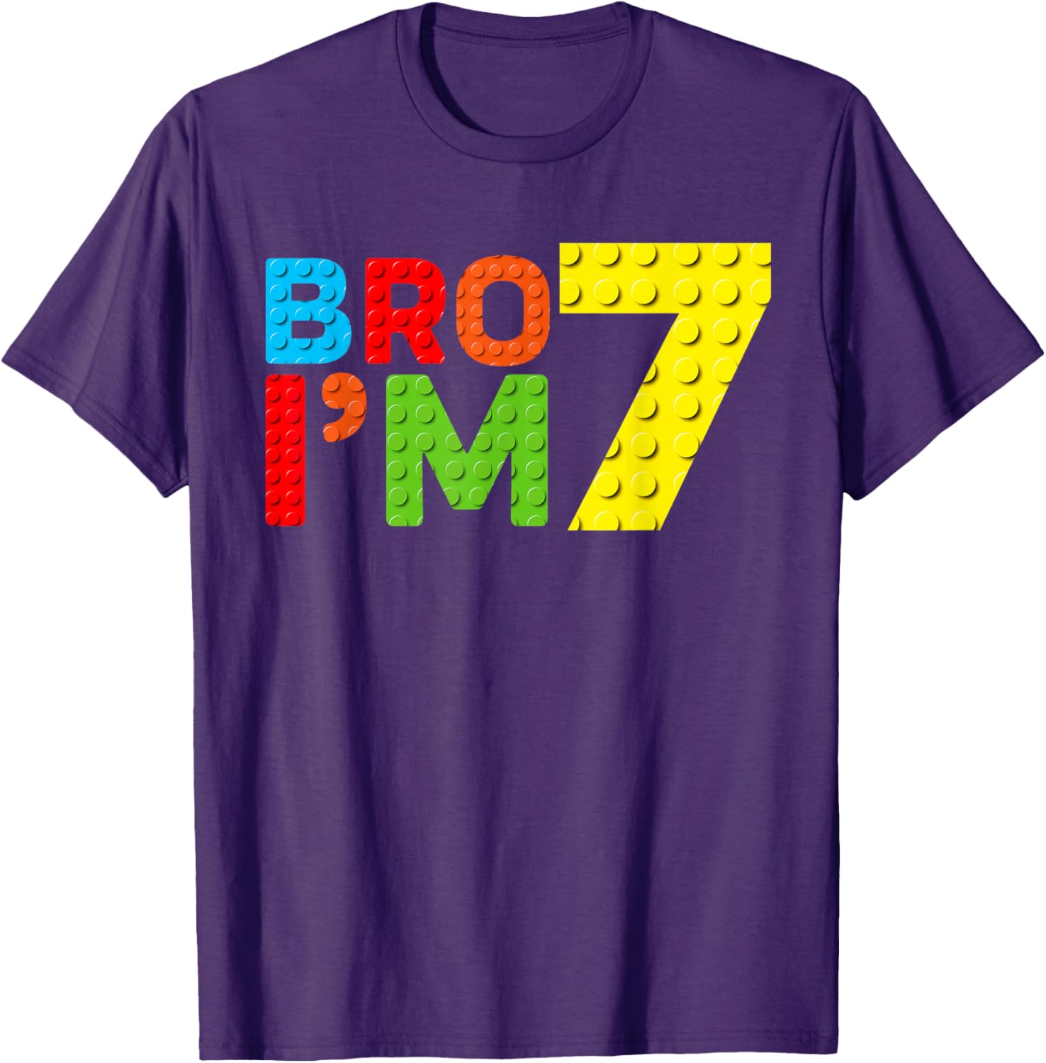 Adorable Boys 7th Birthday Building Block T-Shirt for Fun Celebration - 14