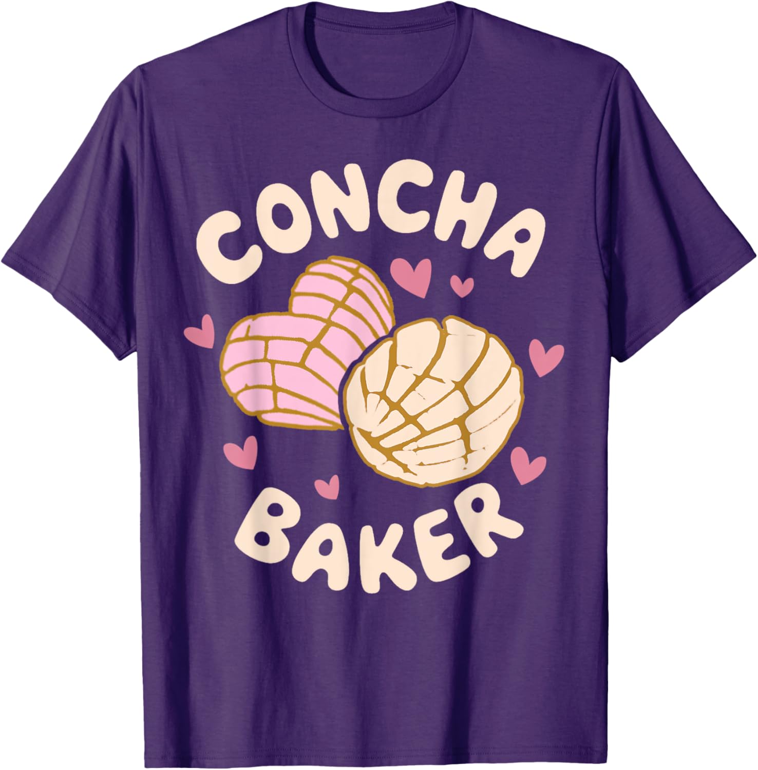 Latina Concha Baker T-Shirt for Lovers of Mexican Baked Pastries - 5