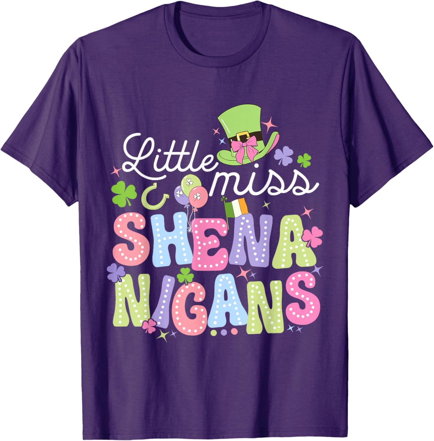 Little Miss Shenanigans St Patricks Day Toddler Irish T-Shirt for Girls - 9