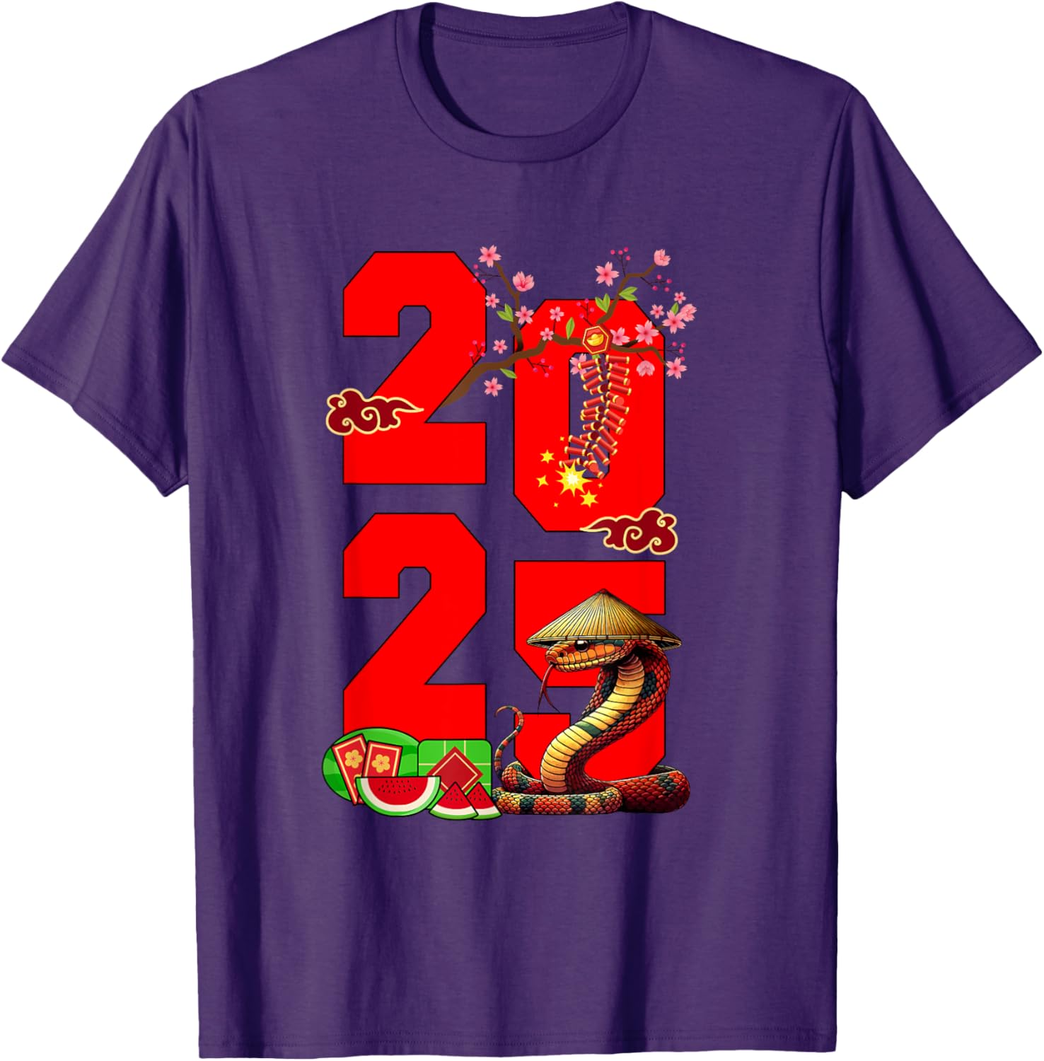 2025 Vietnamese Lunar New Year Snake Family T-Shirt for Festive Fun - 29