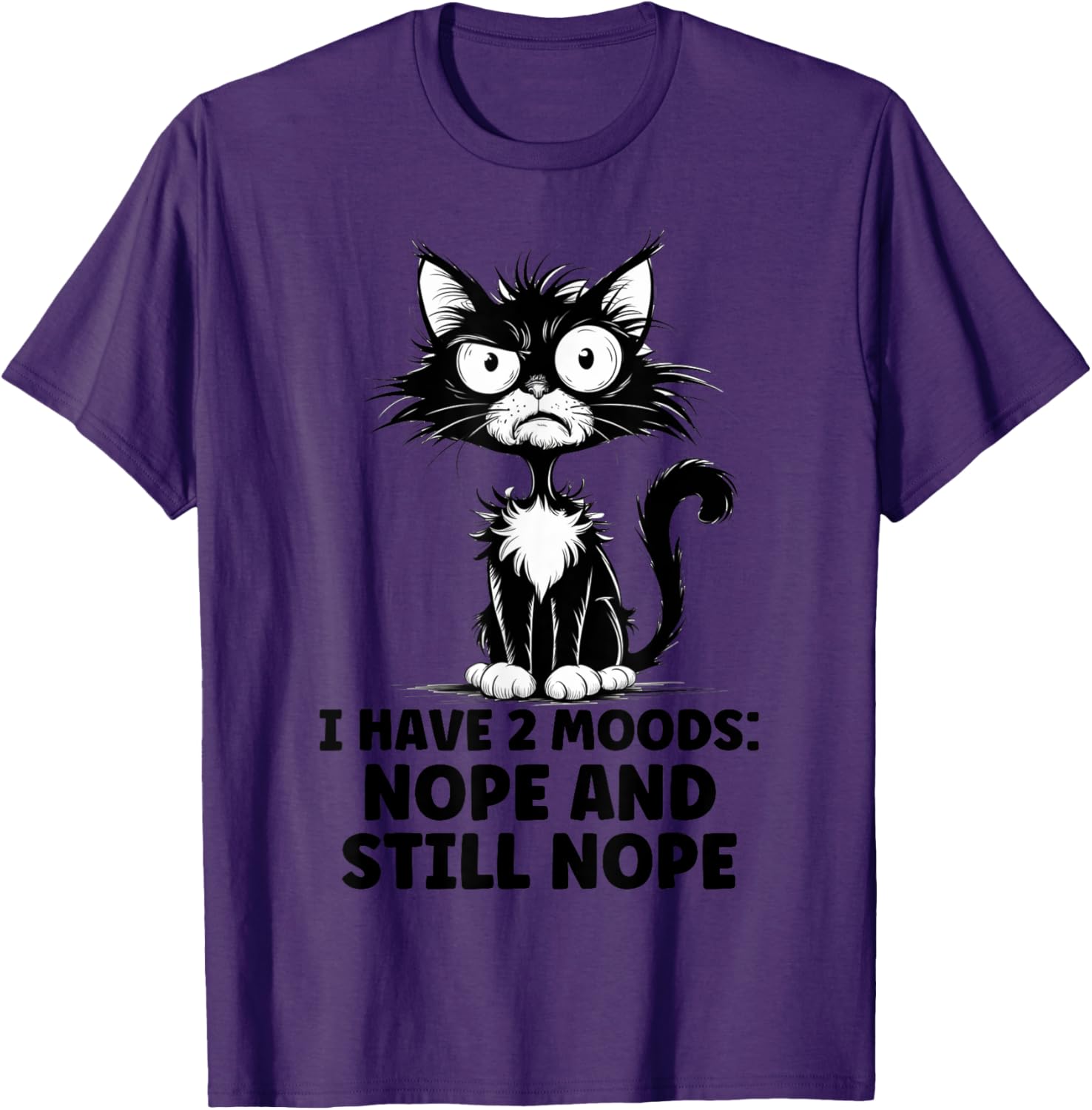 Funny Angry Stressed Cat Meme T-Shirt for Cat Lovers of All Ages - 10