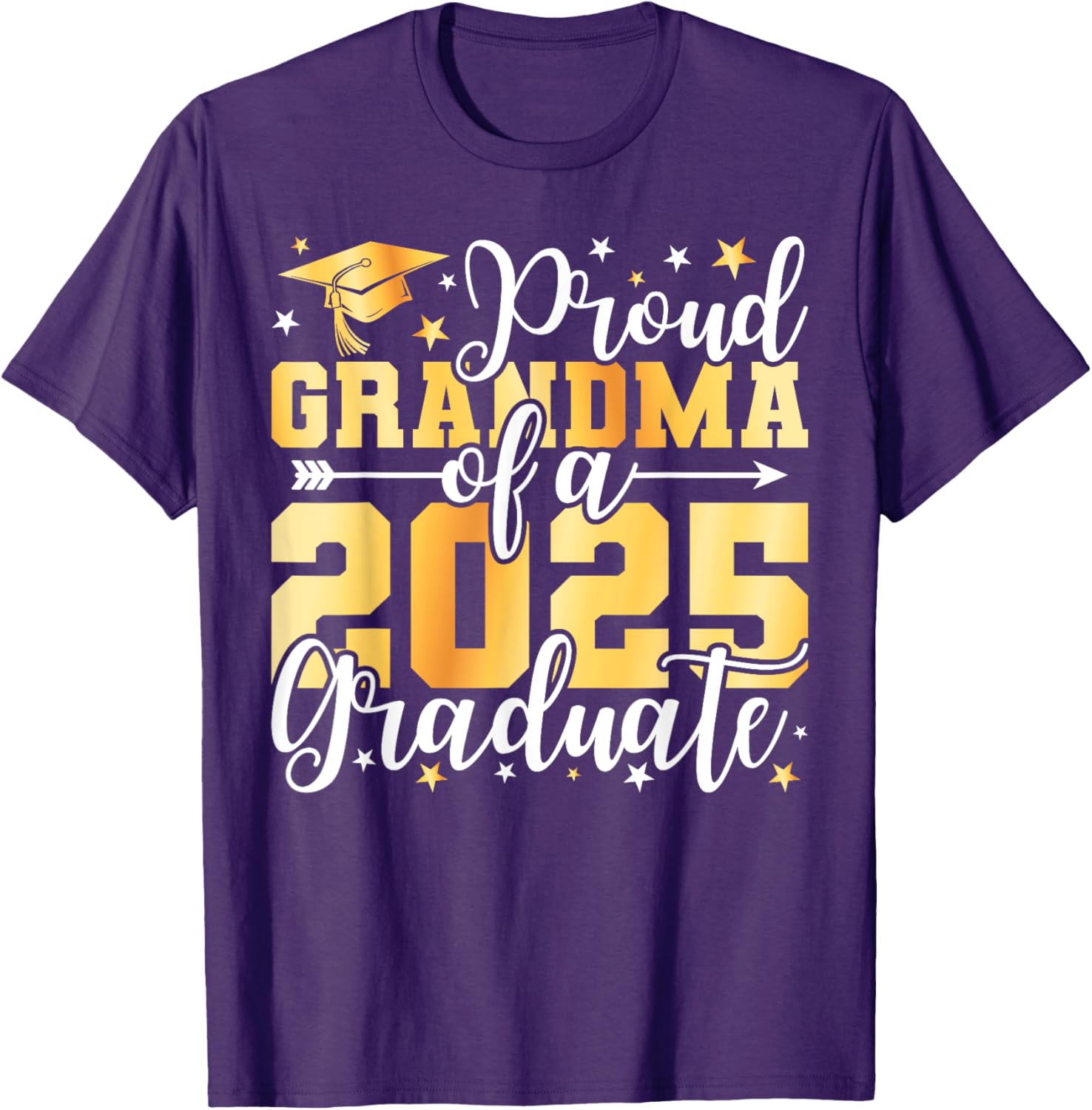 Proud Grandma of 2025 Graduate T-Shirt for Graduation Celebrations - 10