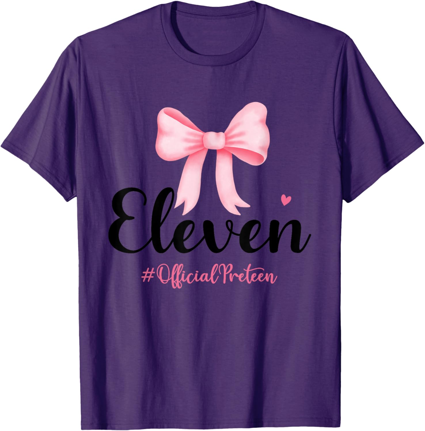 Birthday Girl Pink Coquette Bow T-Shirt for 11 Year Olds Aesthetic Style - 15