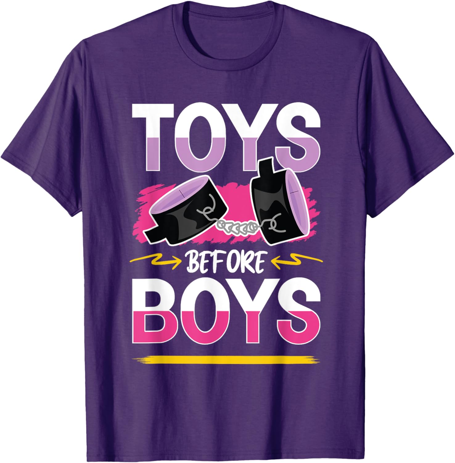 Funny Toys Before Boys T-Shirt for Women - Humorous Adults Apparel - 2
