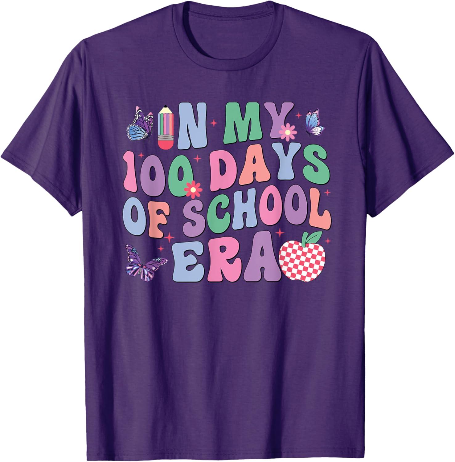 Groovy 100th Day of School Kids T-Shirt for Fun School Celebrations - 5