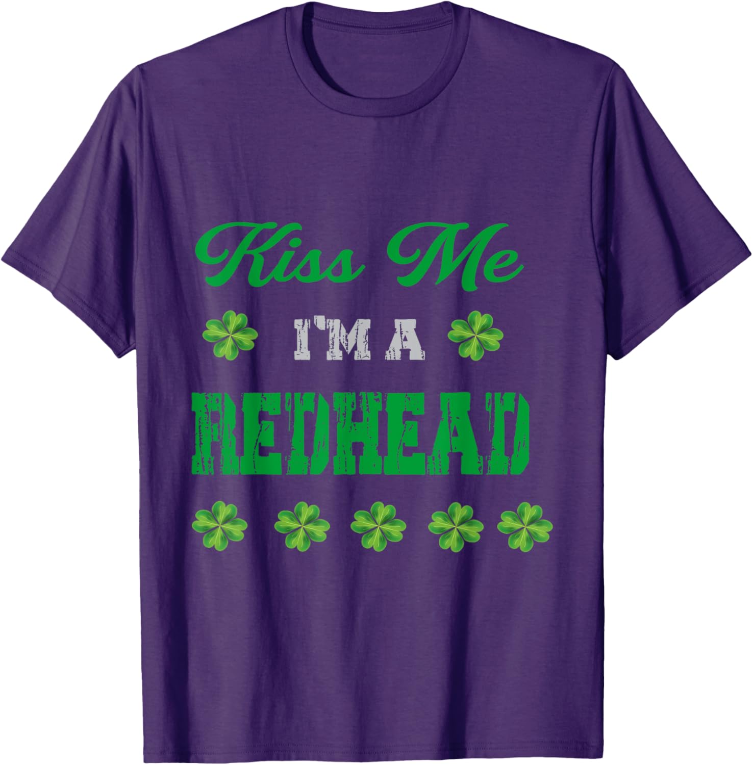 Kiss Me I'm a Redhead St. Patrick's Day Funny T-Shirt for Irish Pride - 3