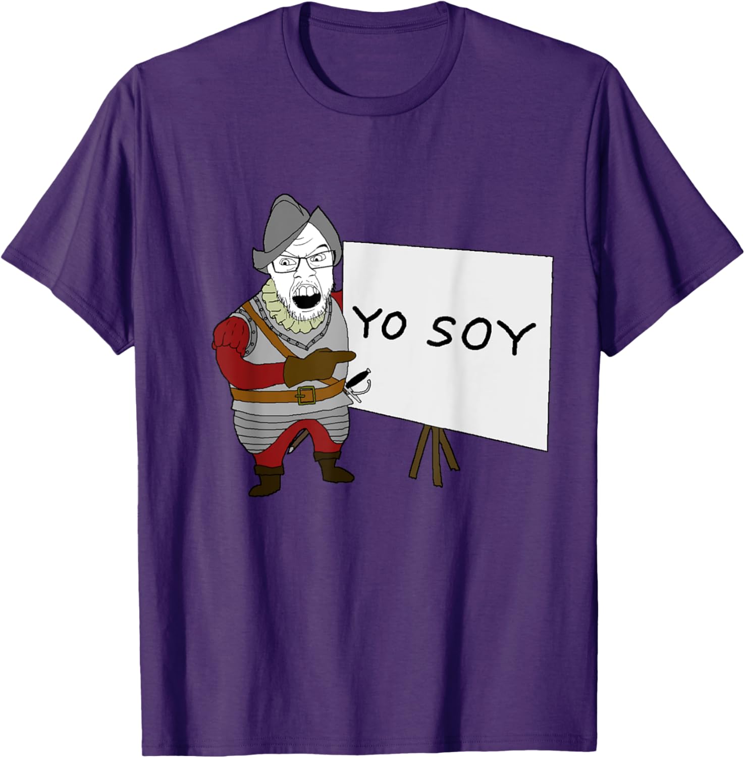 Soyjak Conquistador Wojak Soyboy T-Shirt for Spanish Teachers - 12