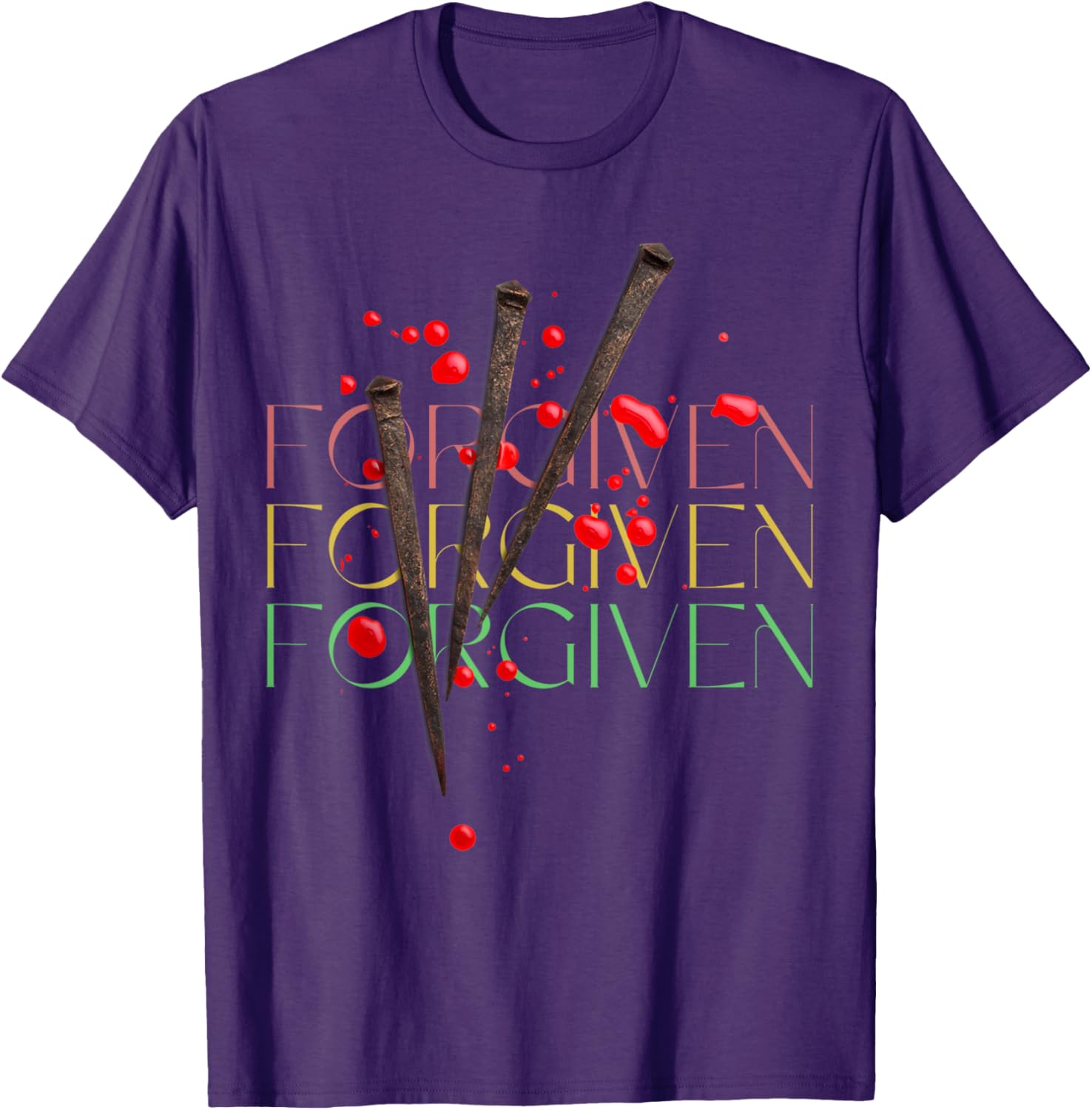 Forgiven Love Jesus T-Shirt Faith Graphic Tee for Christians - 5