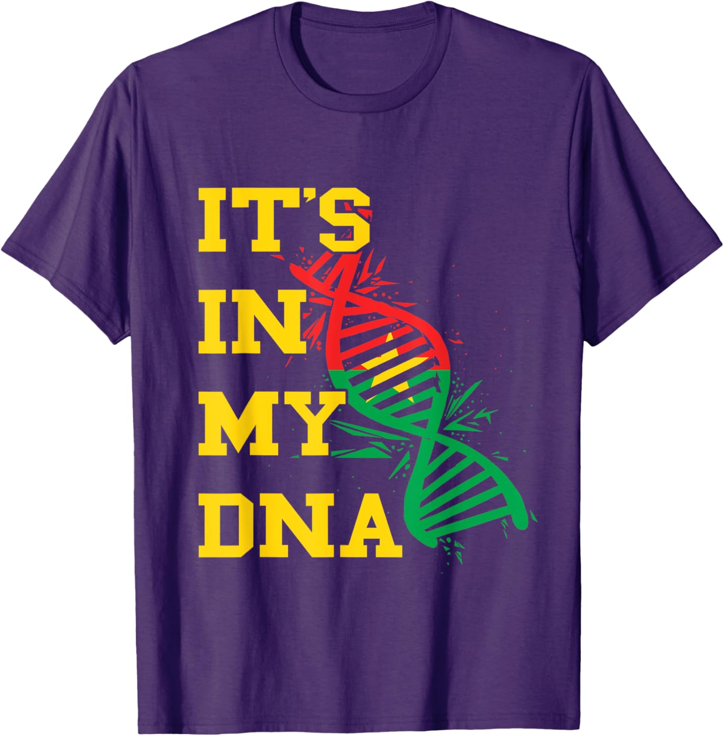 Burkina Faso Flag DNA Pride T-Shirt for Proud Burkina Fasoans - 3