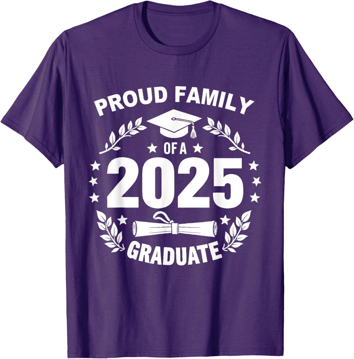 Proud Family Class of 2025 Graduate T-Shirt for Seniors and Families - 10