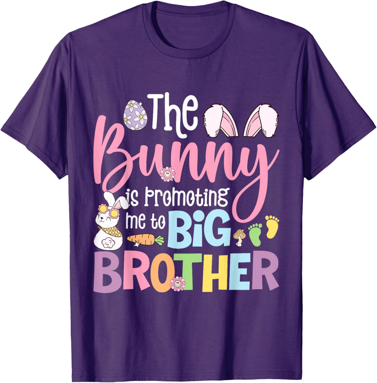 Big Brother Easter Bunny Pregnancy Announcement T-Shirt for Expecting Moms - 2