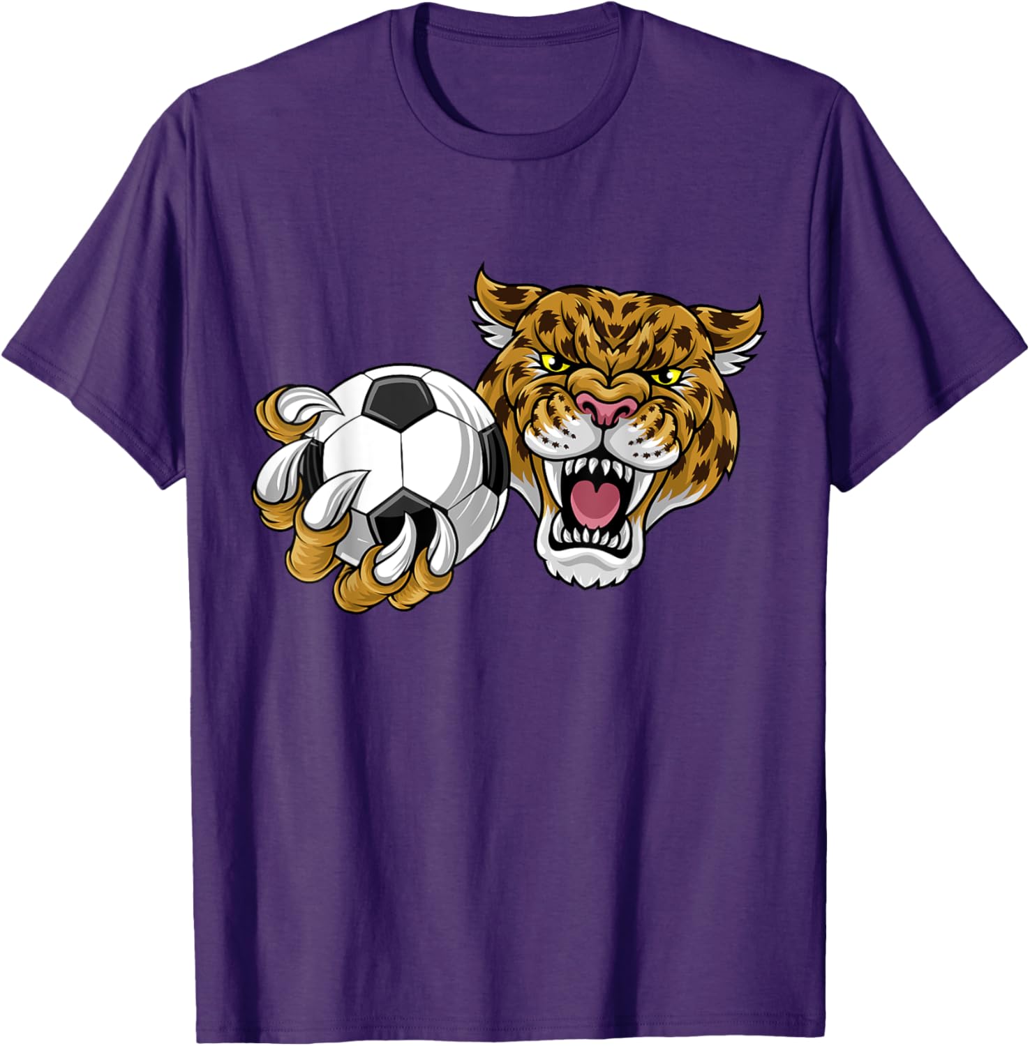 Jaguar Leopard Cheetah Soccer Ball Cartoon Character T-Shirt for Kids - 21