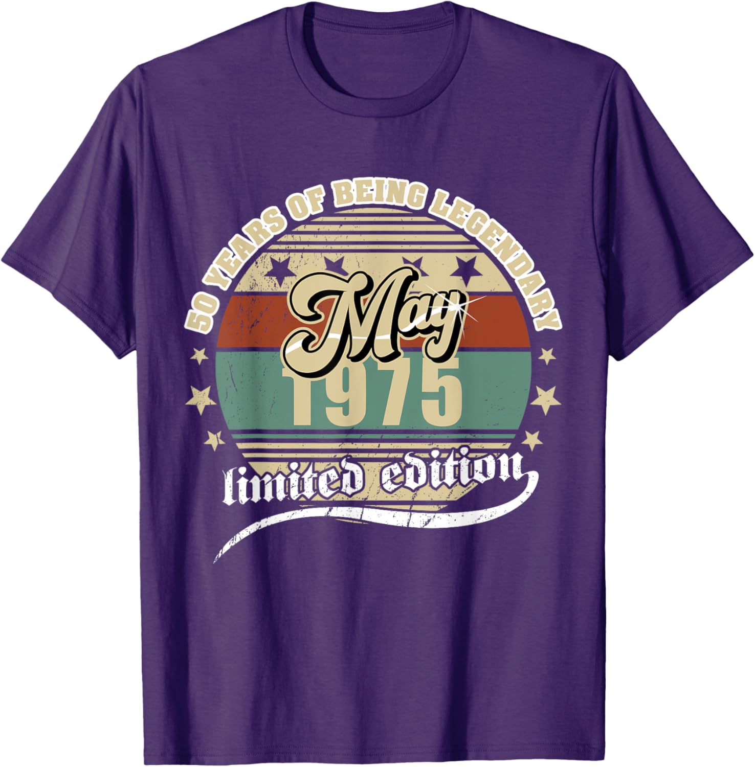 Vintage 50th Birthday May 1975 T-Shirt for Legendary Celebration - 24