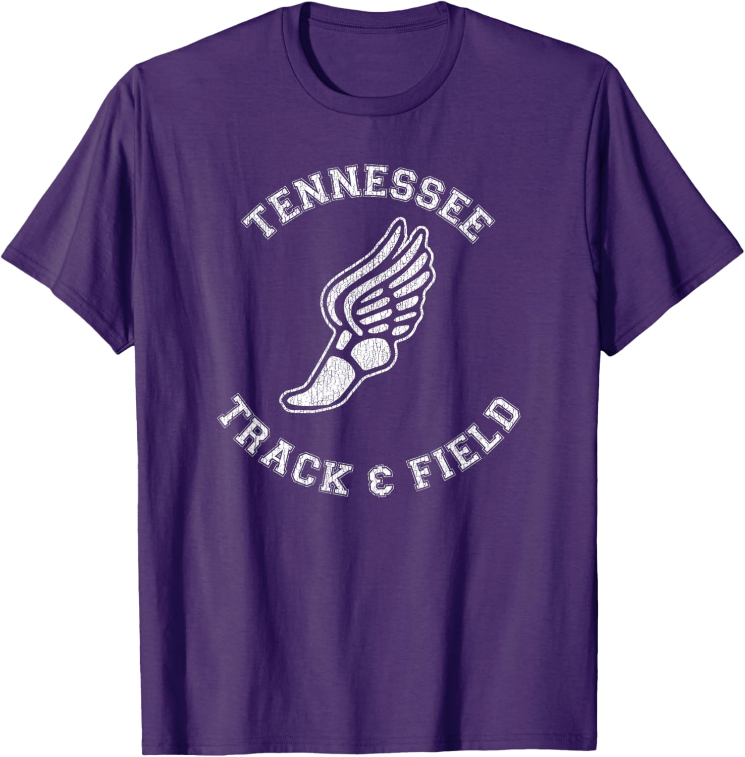Tennessee Track and Field Retro Classic 80s Distressed T-Shirt - 3