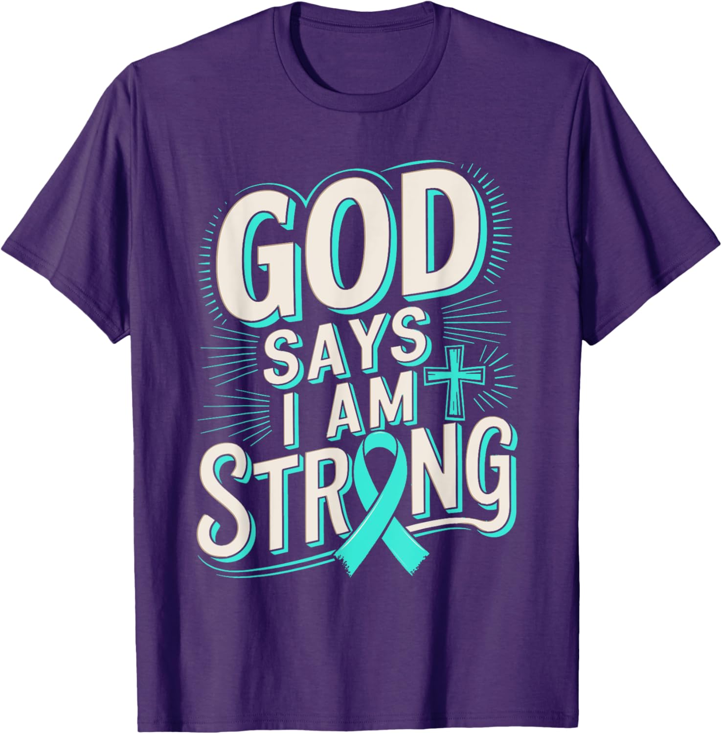 God Says I'm Strong Survivor Dysautonomia Awareness T-Shirt for Supporters - 15