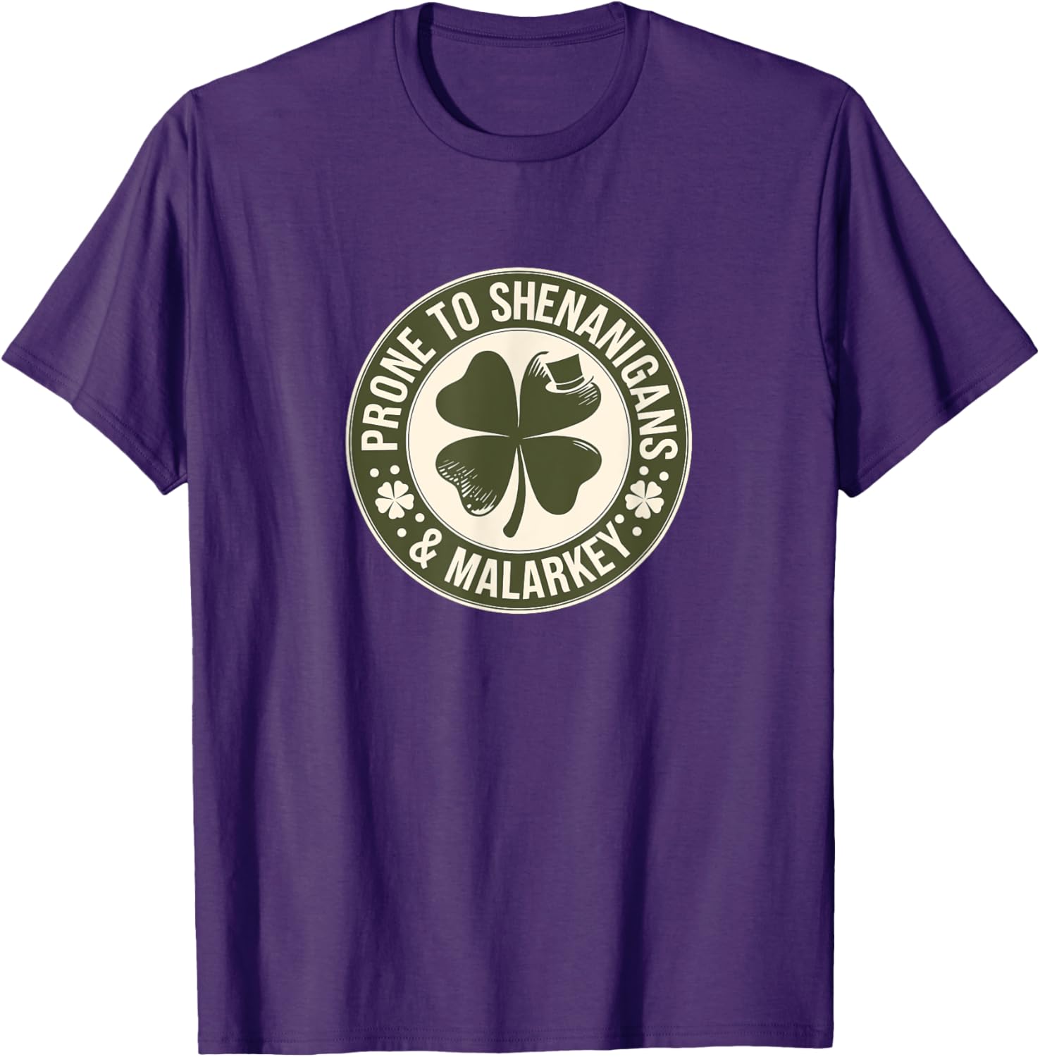 Prone to Shenanigans St Patrick's Day Clover T-Shirt for Fun Celebrations - 4