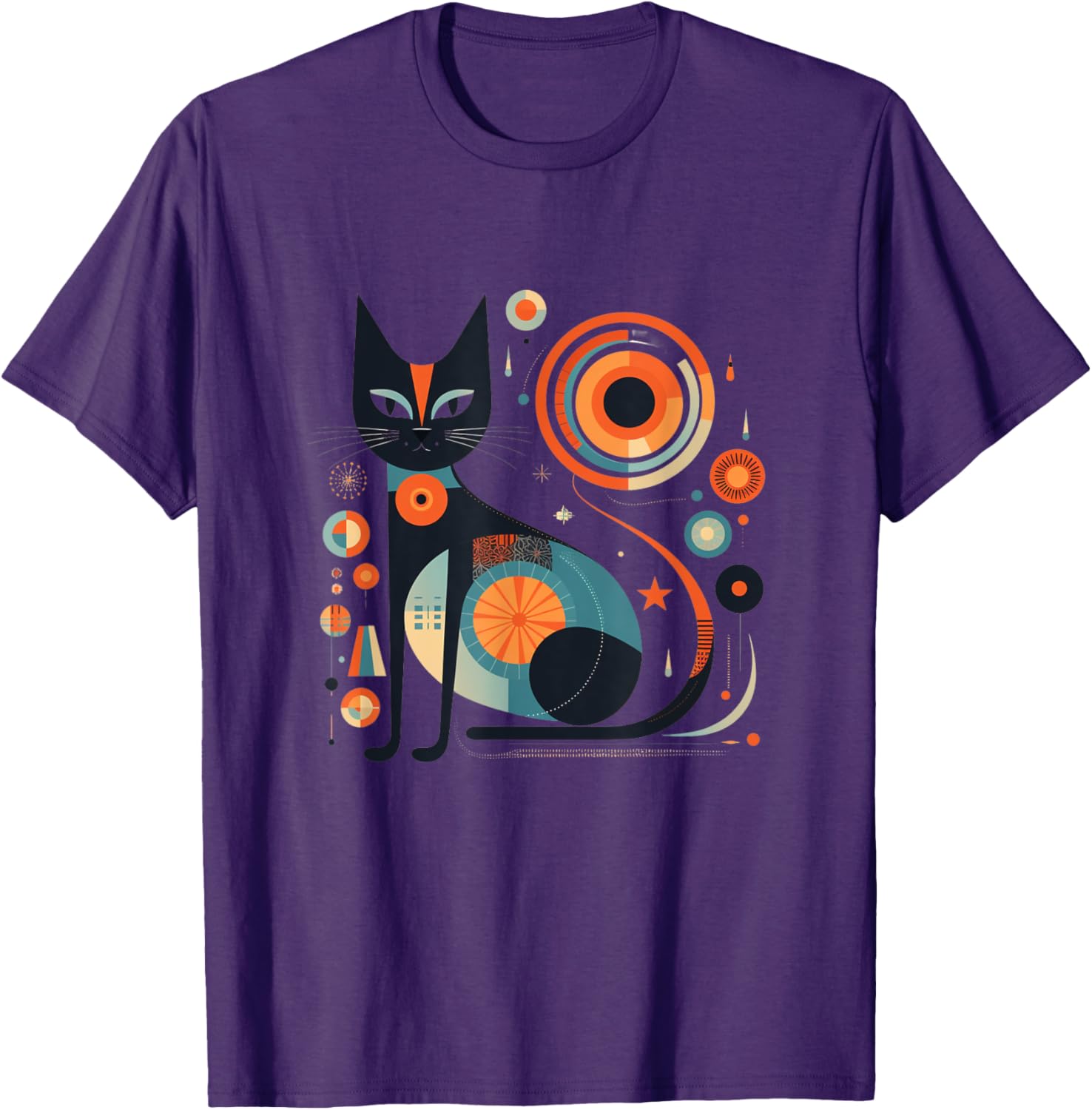 Vintage Retro Atomic Cat T-Shirt for Men, Women, and Kids - 14