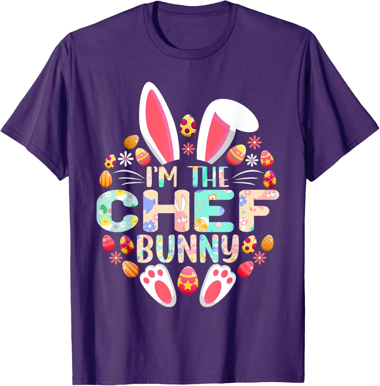 Funny Easter Family Matching T-Shirt I'm The Chef Bunny Design - 2