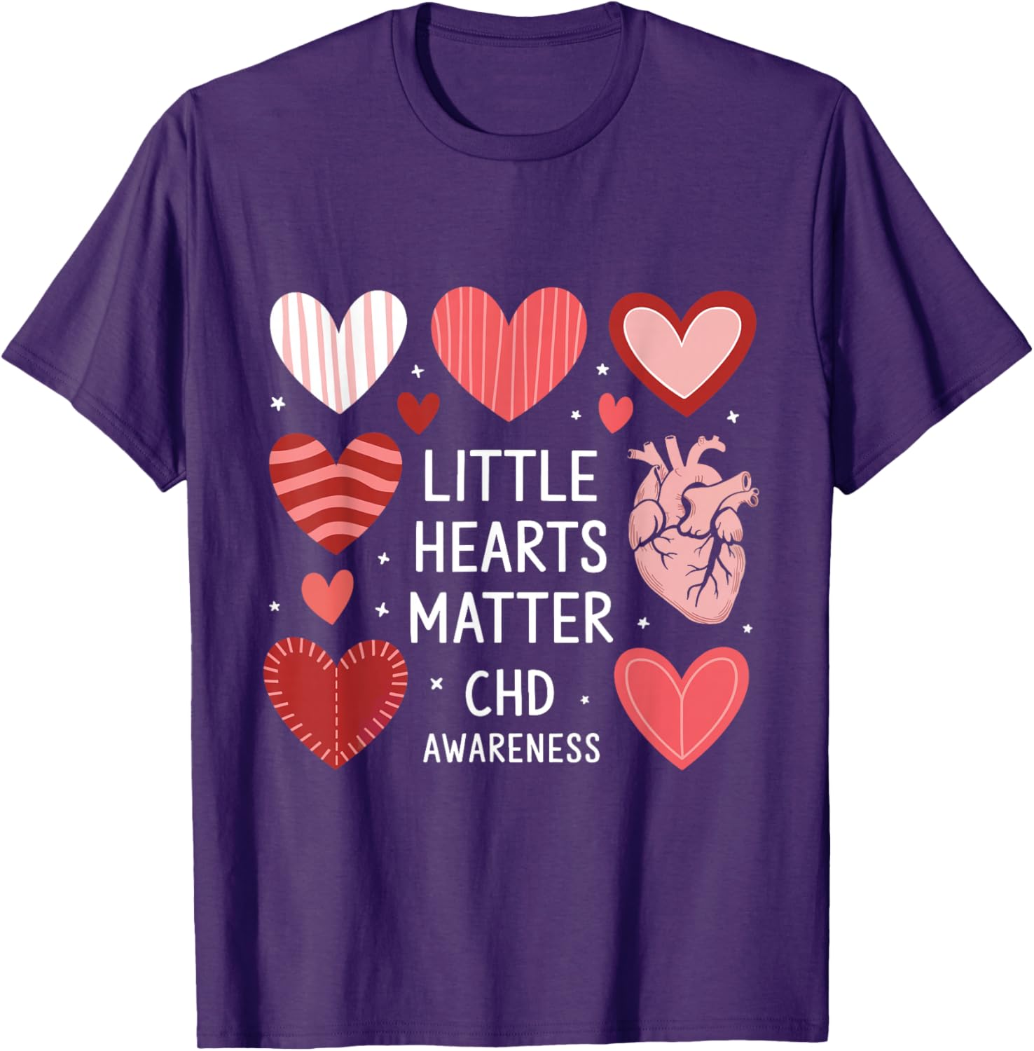 Heart Anatomy Valentine T-Shirt for CHD Awareness - Love with Purpose - 24