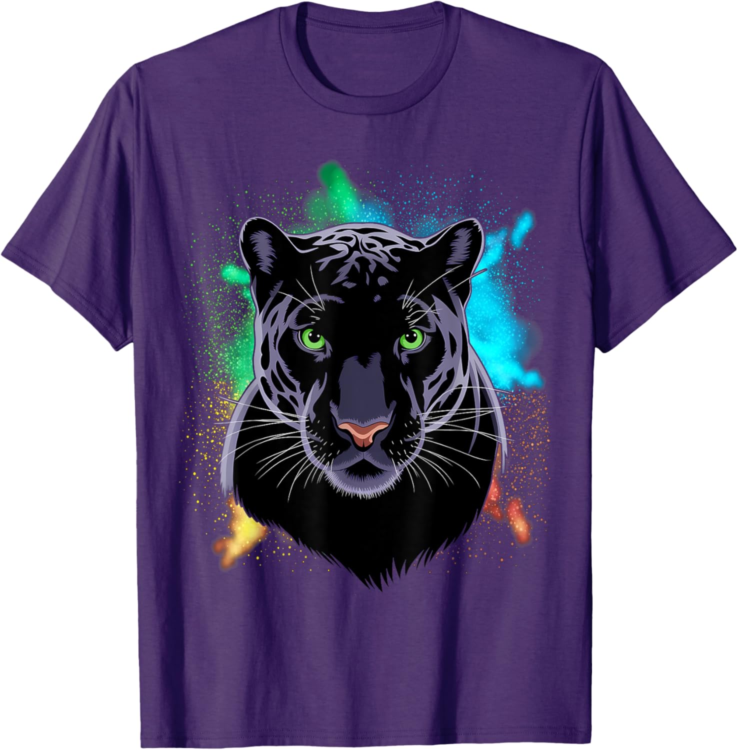 Beautiful Black Panther T-Shirt with Stunning Green Eyes for Animal Lovers - 2