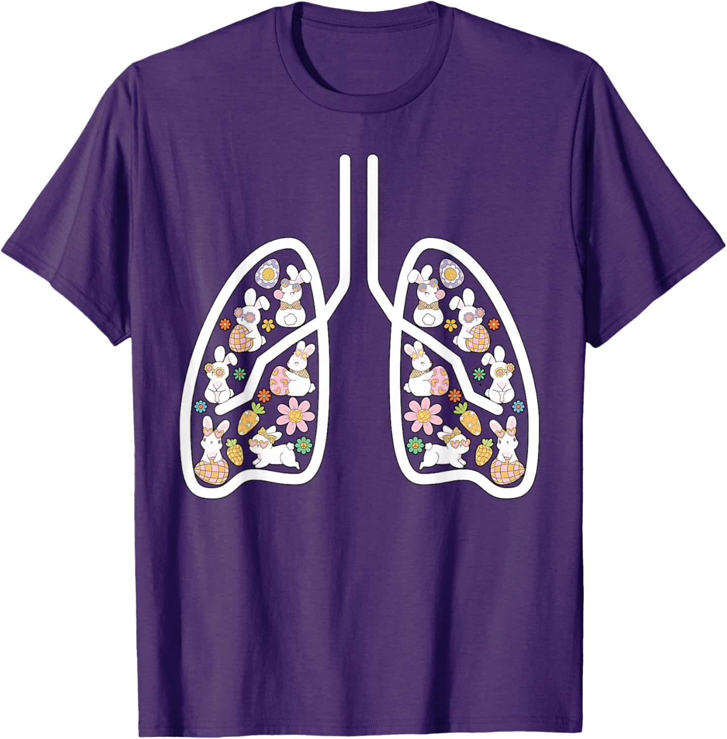 Respiratory Therapist Easter Lungs Nurse T-Shirt for Pulmonologists - 13
