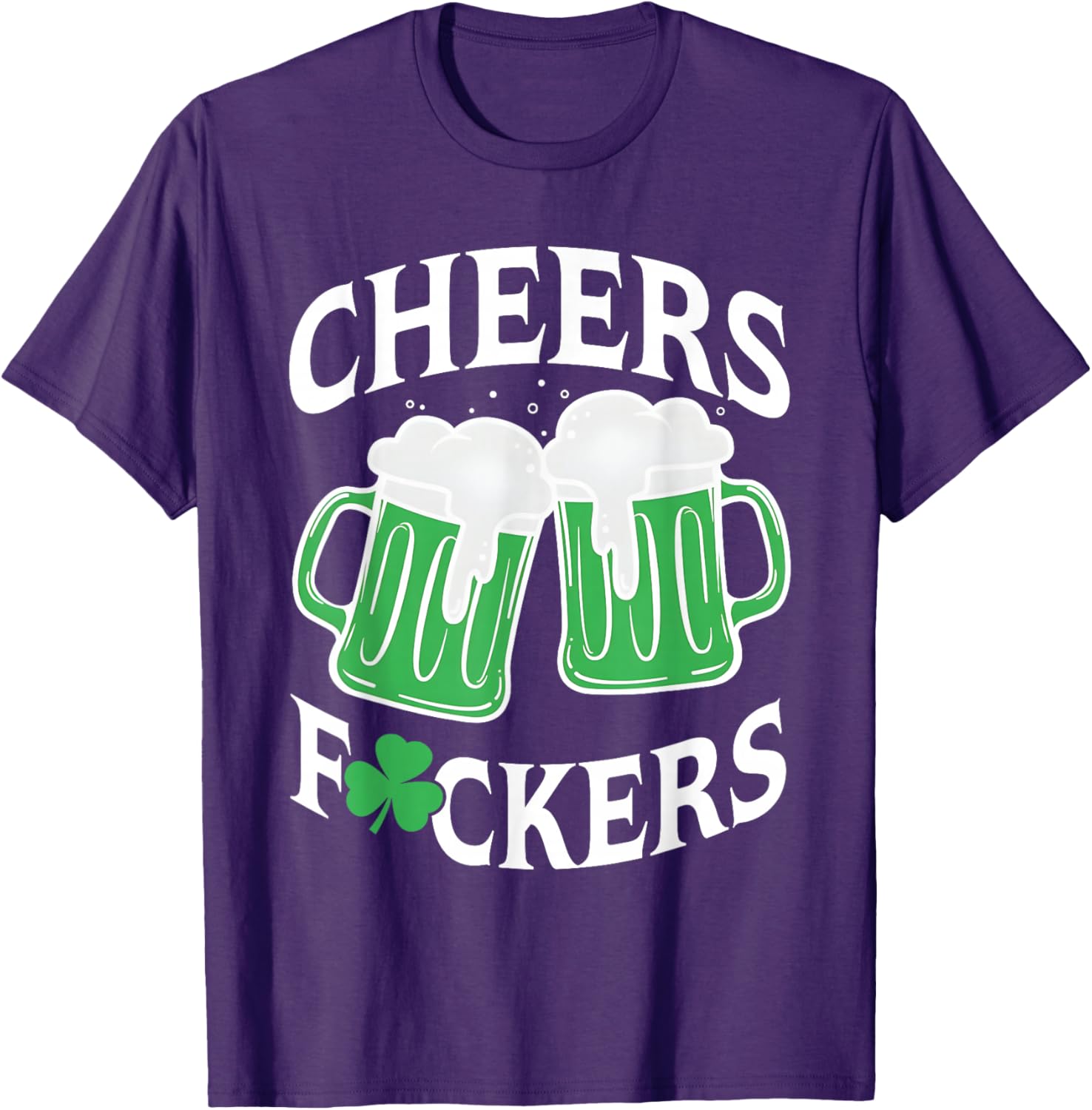 Funny St Patricks Day T-Shirt Cheers Shamrock Design for Party Fun - 4