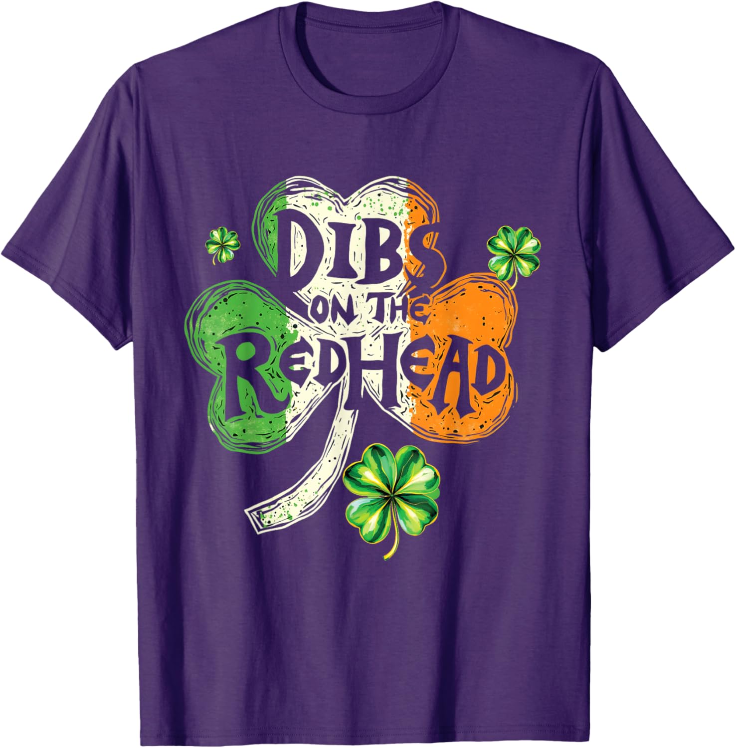Dibs on the Redhead St Patrick's Day Shamrock T-Shirt for Women - 14
