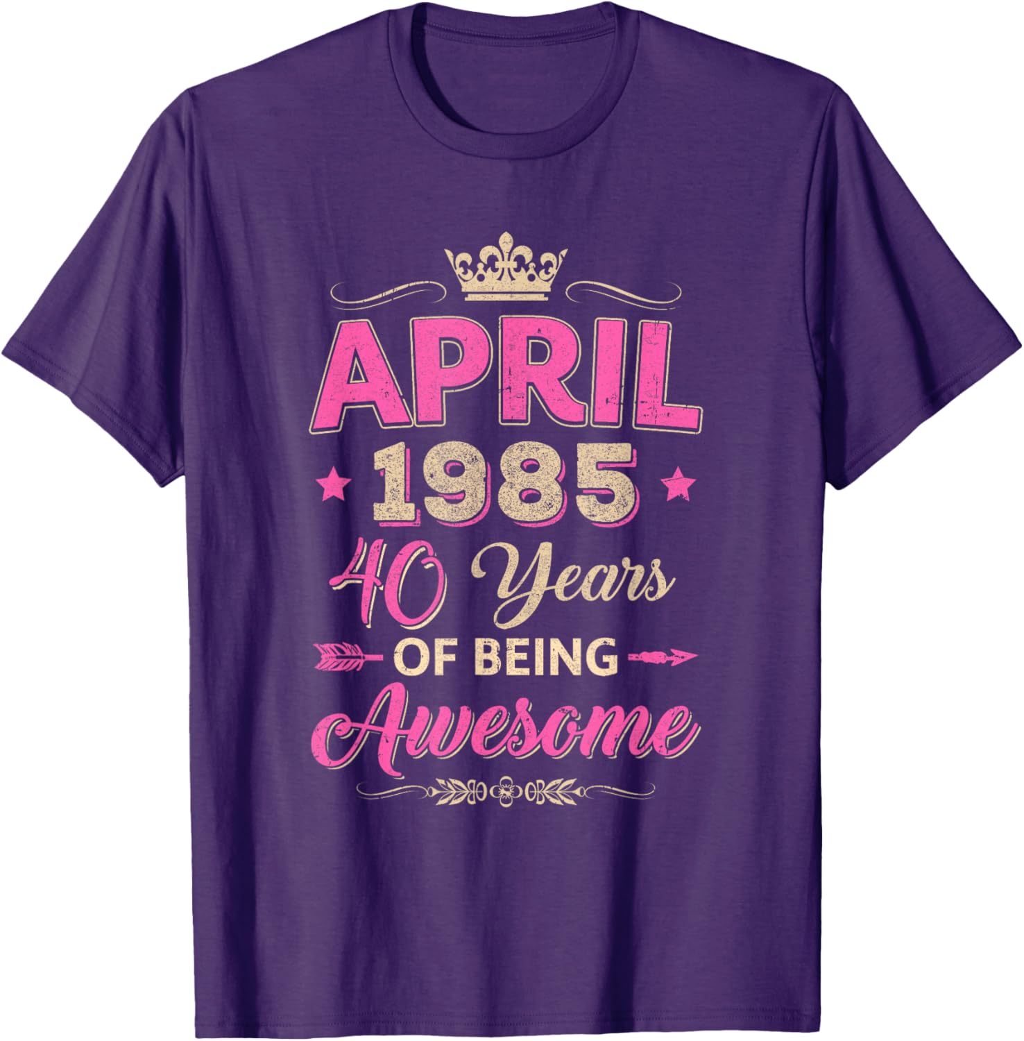 April 1985 40th Birthday T-Shirt Retro Awesome Apparel for Celebrations - 3