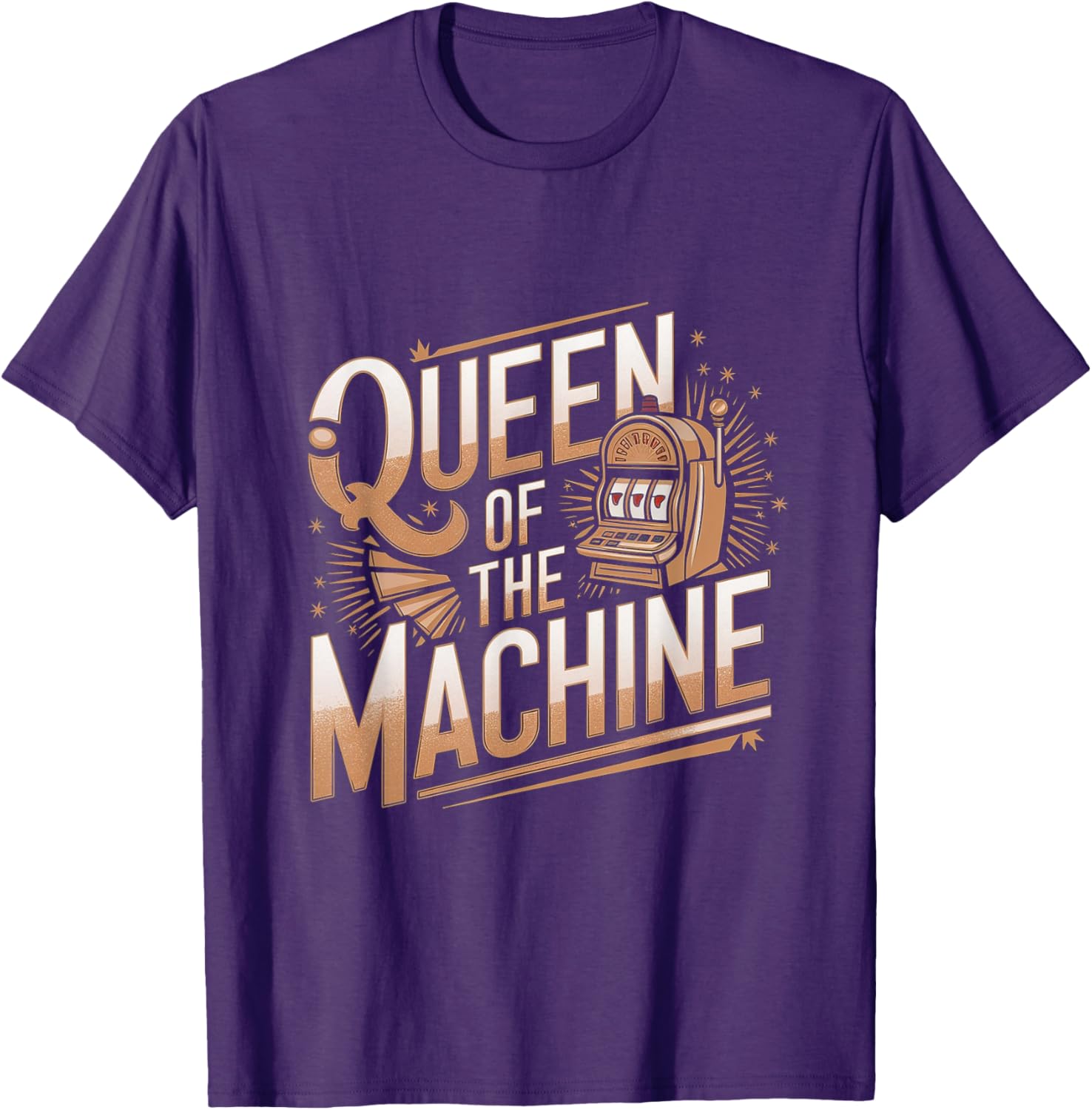 Queen of the Machine Funny Slot Machine Casino T-Shirt for Fun Lovers - 9