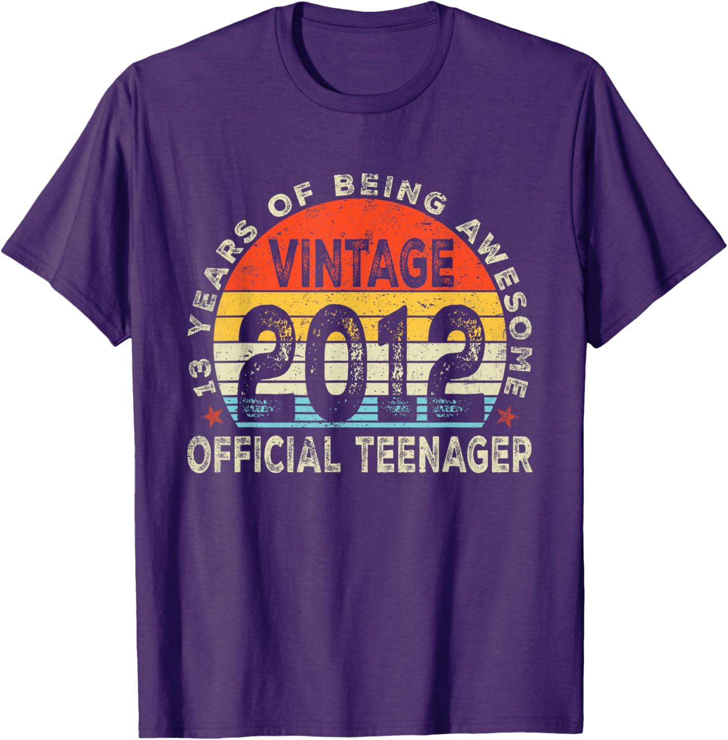 Vintage 2012 13th Birthday T-Shirt for Teens - Fun Gift Idea - 18