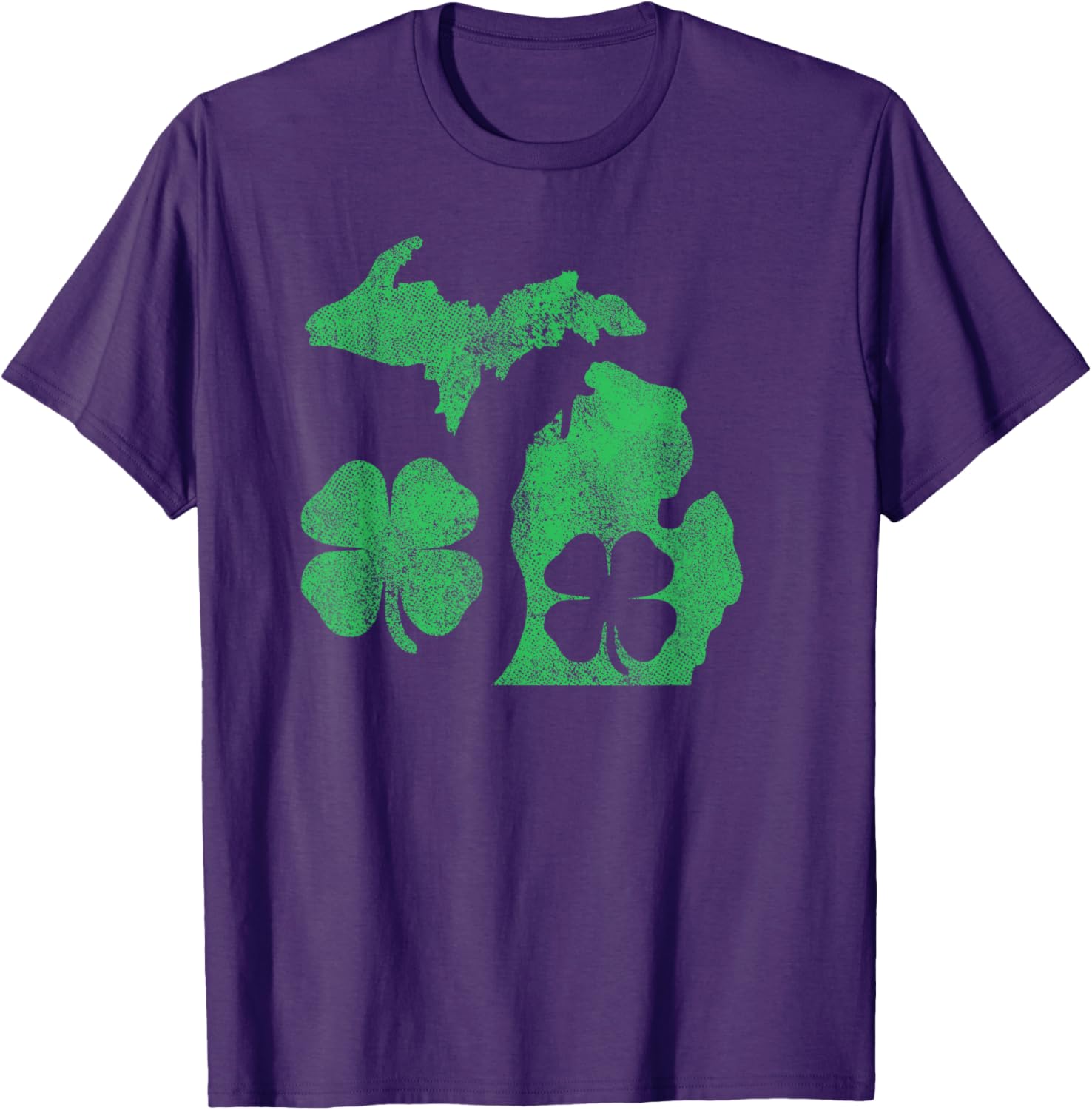 Michigan Shamrock St Patricks Day T-Shirt for Celebrating Irish Pride - 11
