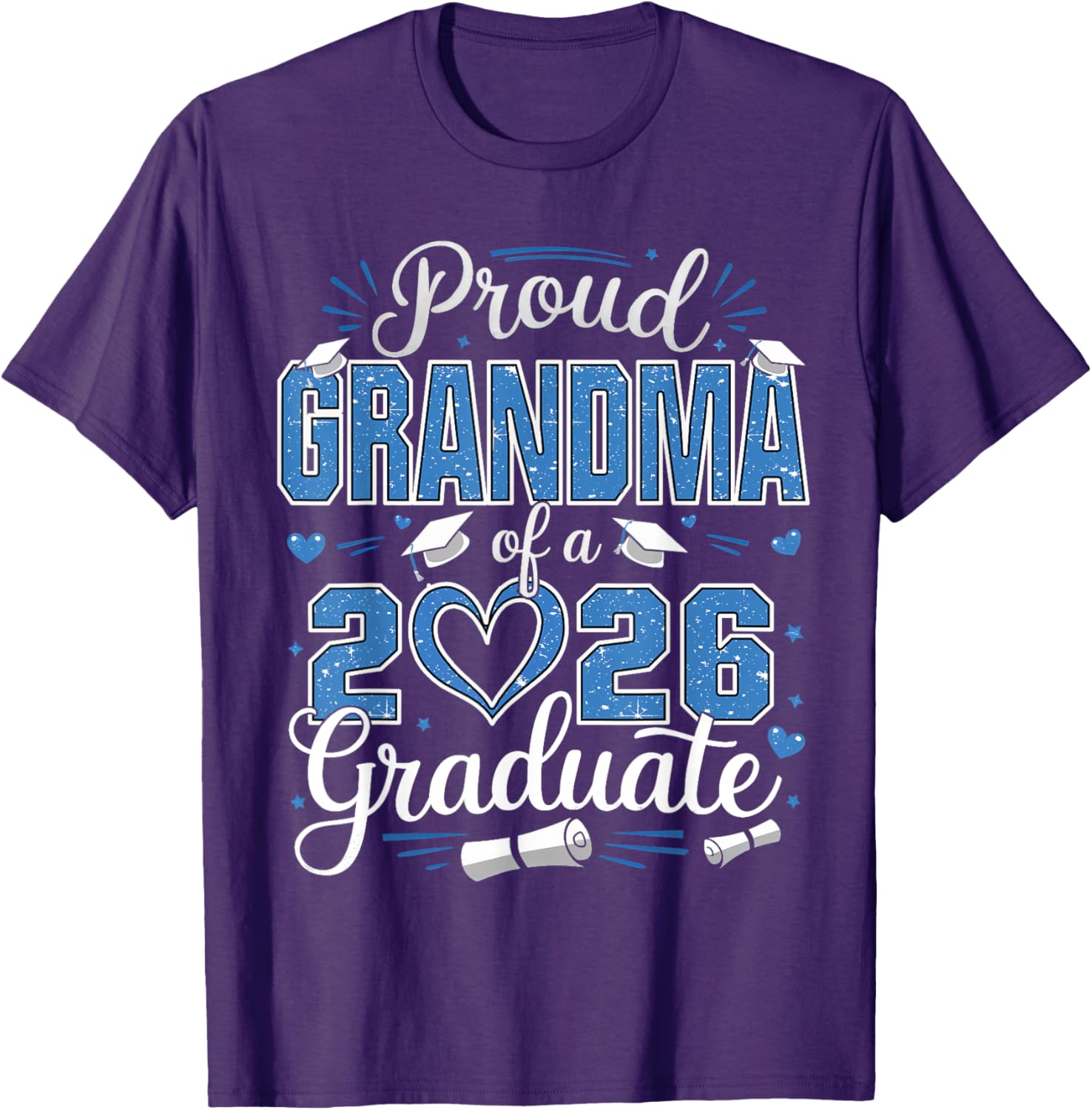 Proud Grandma Class of 2026 Graduate Senior T-Shirt for Grandma - 18