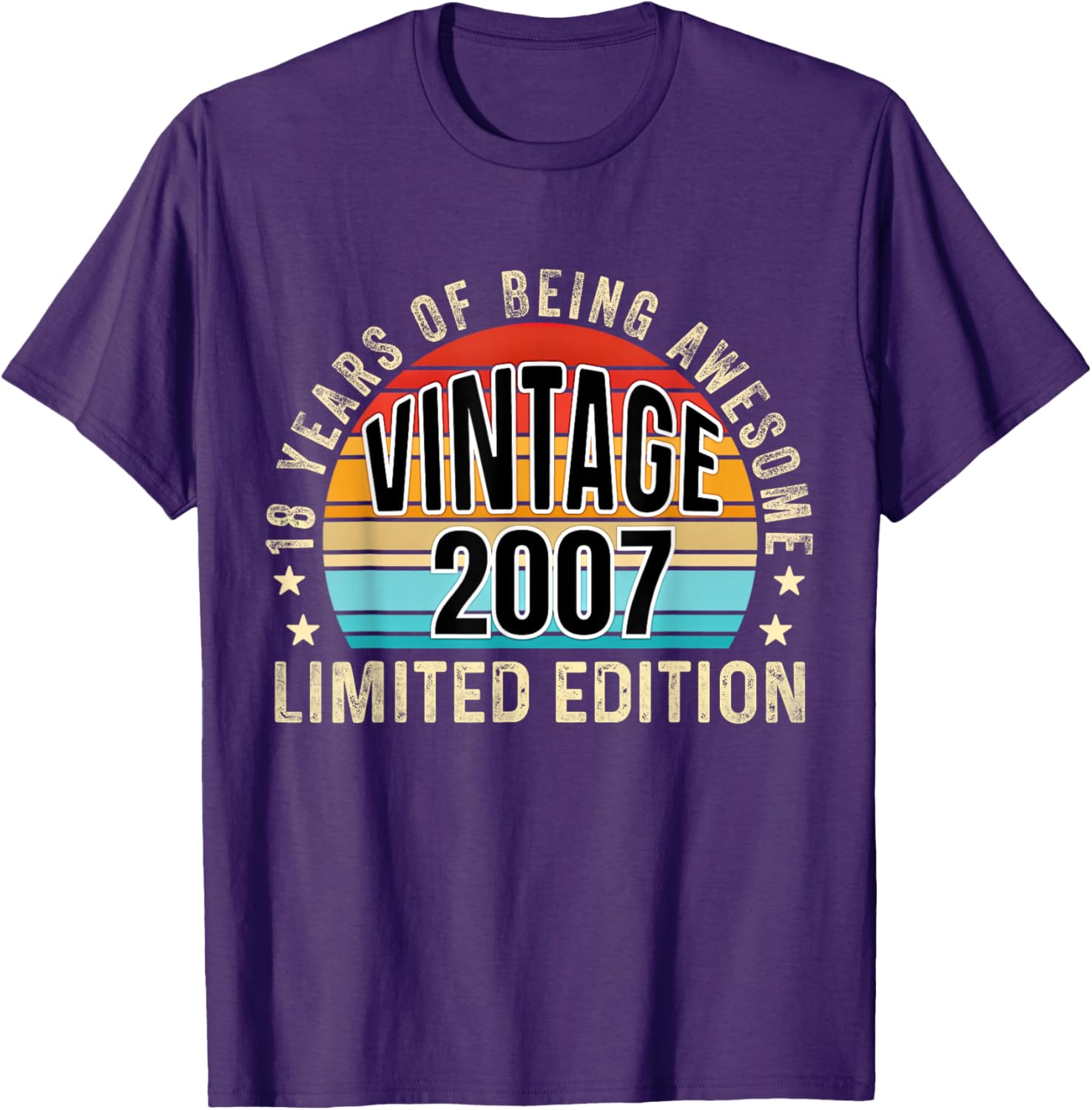 Vintage 2007 Limited Edition 18th Birthday T-Shirt for Celebrations - 7