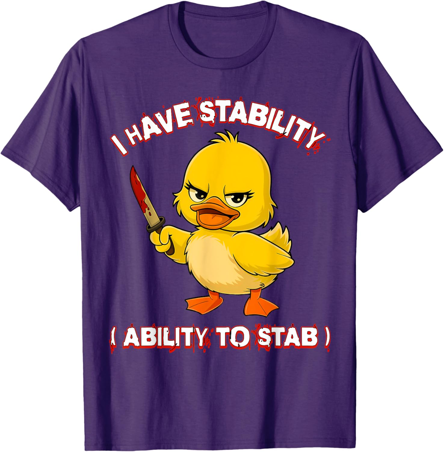 Funny Sarcastic Stability Ability Duck Meme T-Shirt for Unique Style - 4